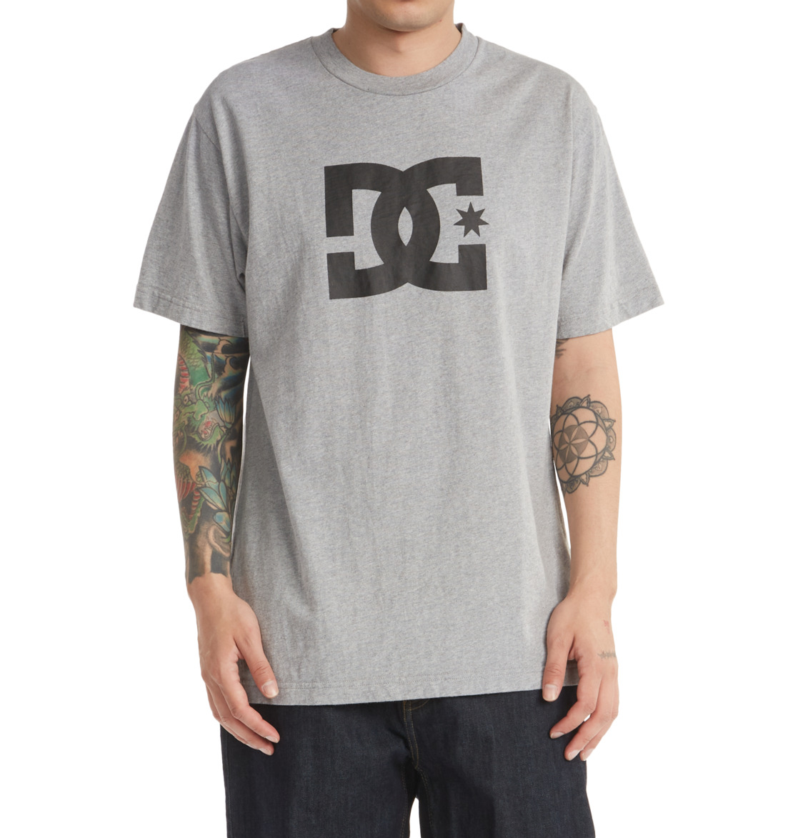 DC Star Men T-Shirt Grey | US-1586VRS