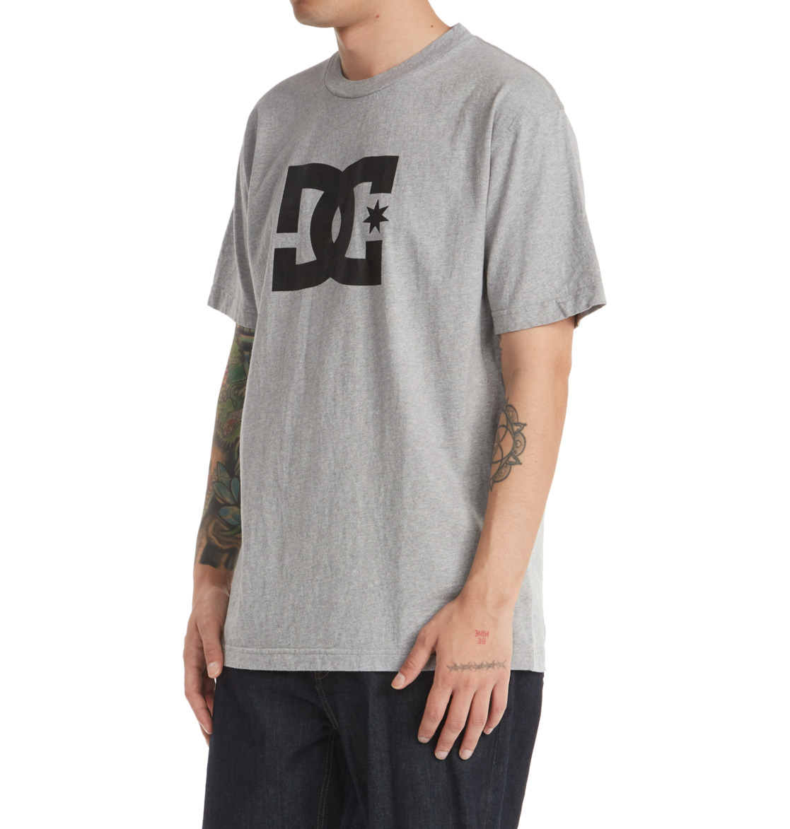 DC Star Men T-Shirt Grey | US-1586VRS