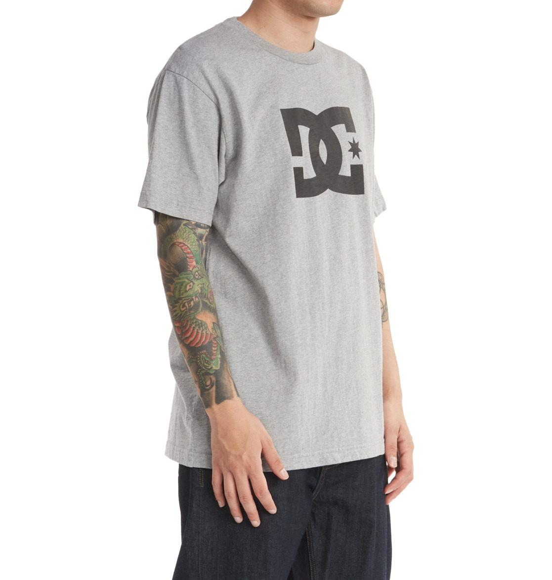 DC Star Men T-Shirt Grey | US-1586VRS