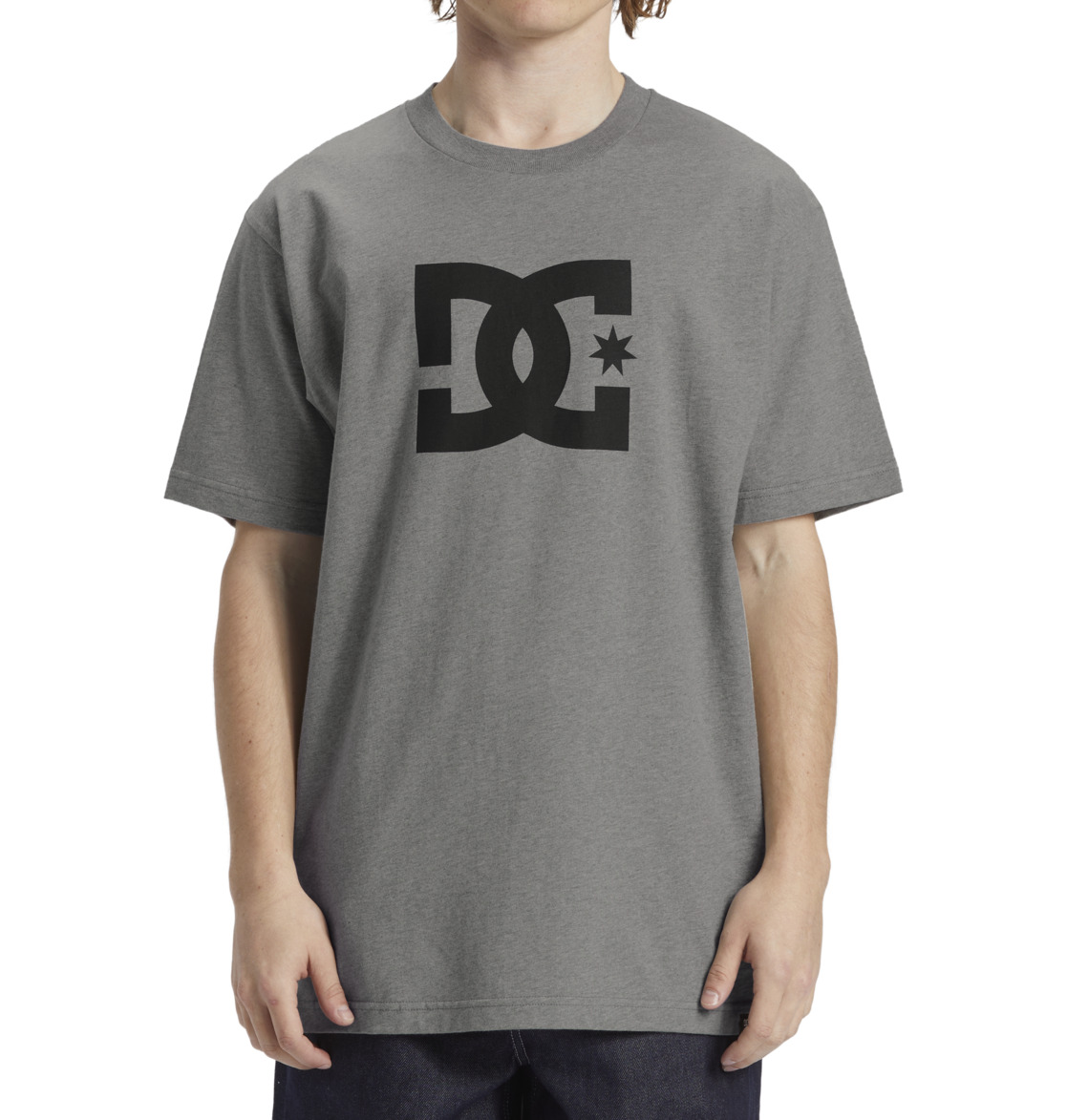 DC Star Men T-Shirt Grey | US-6820ZNT