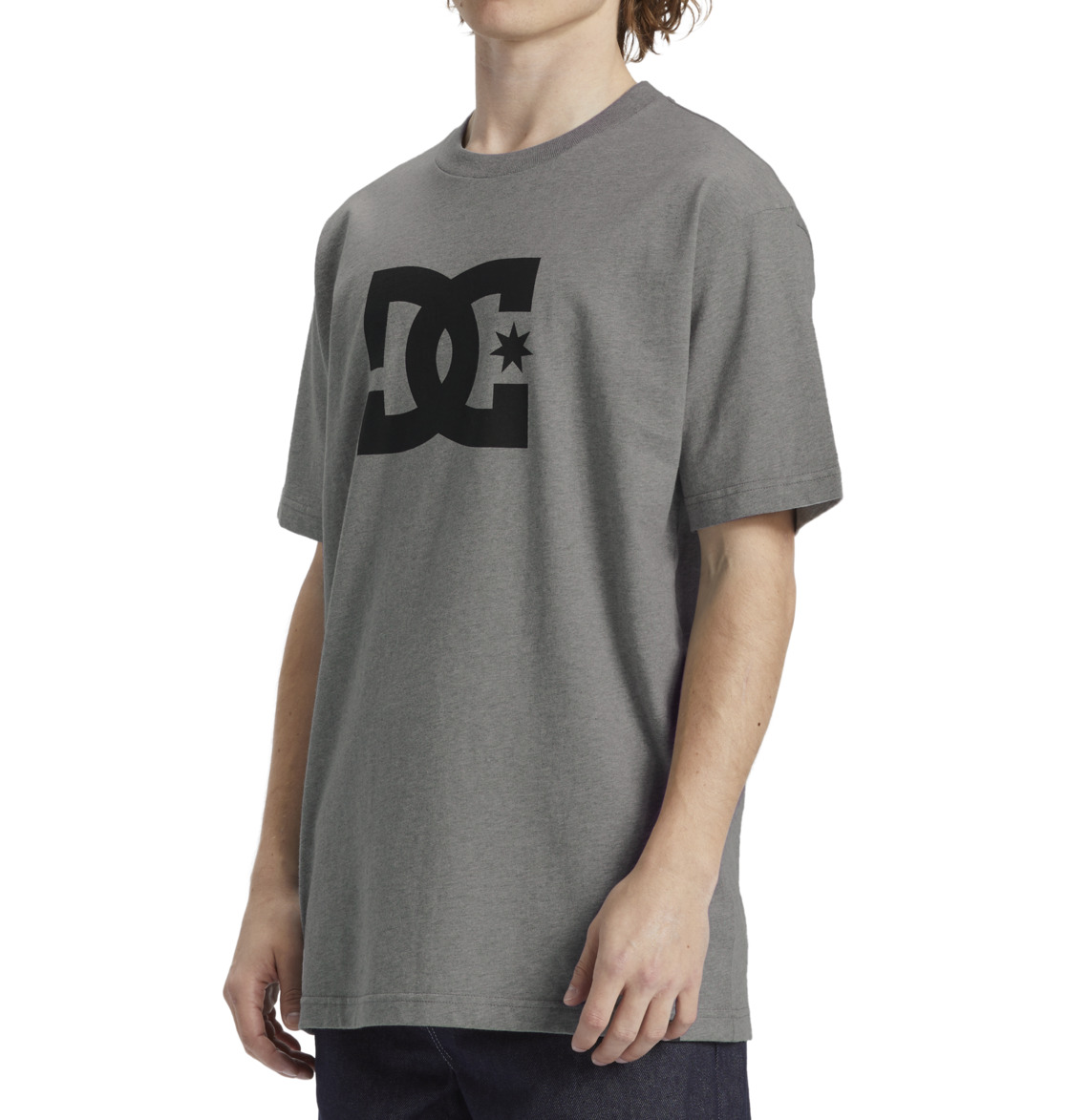 DC Star Men T-Shirt Grey | US-6820ZNT