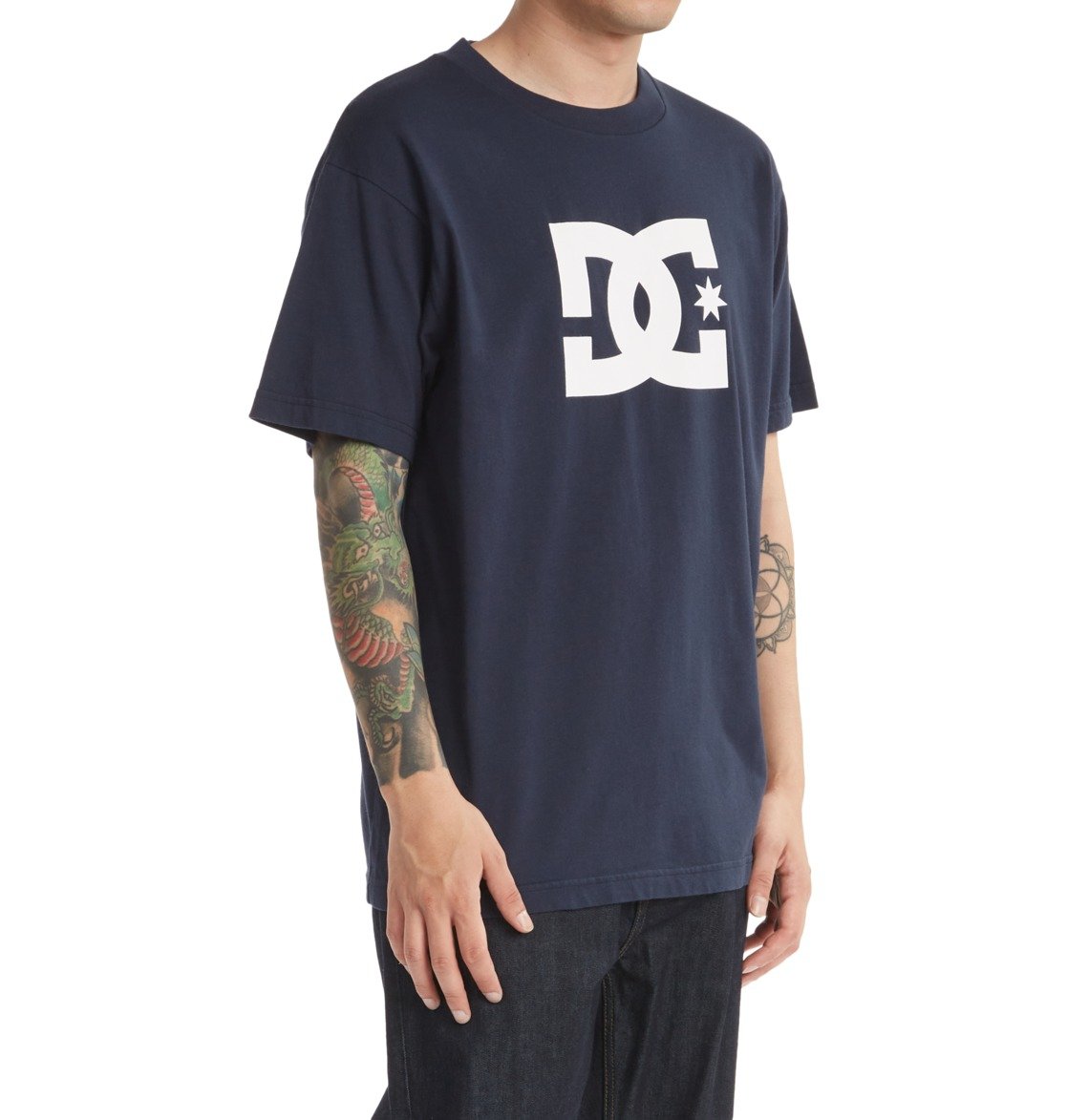 DC Star Men T-Shirt Navy | US-3261QJH