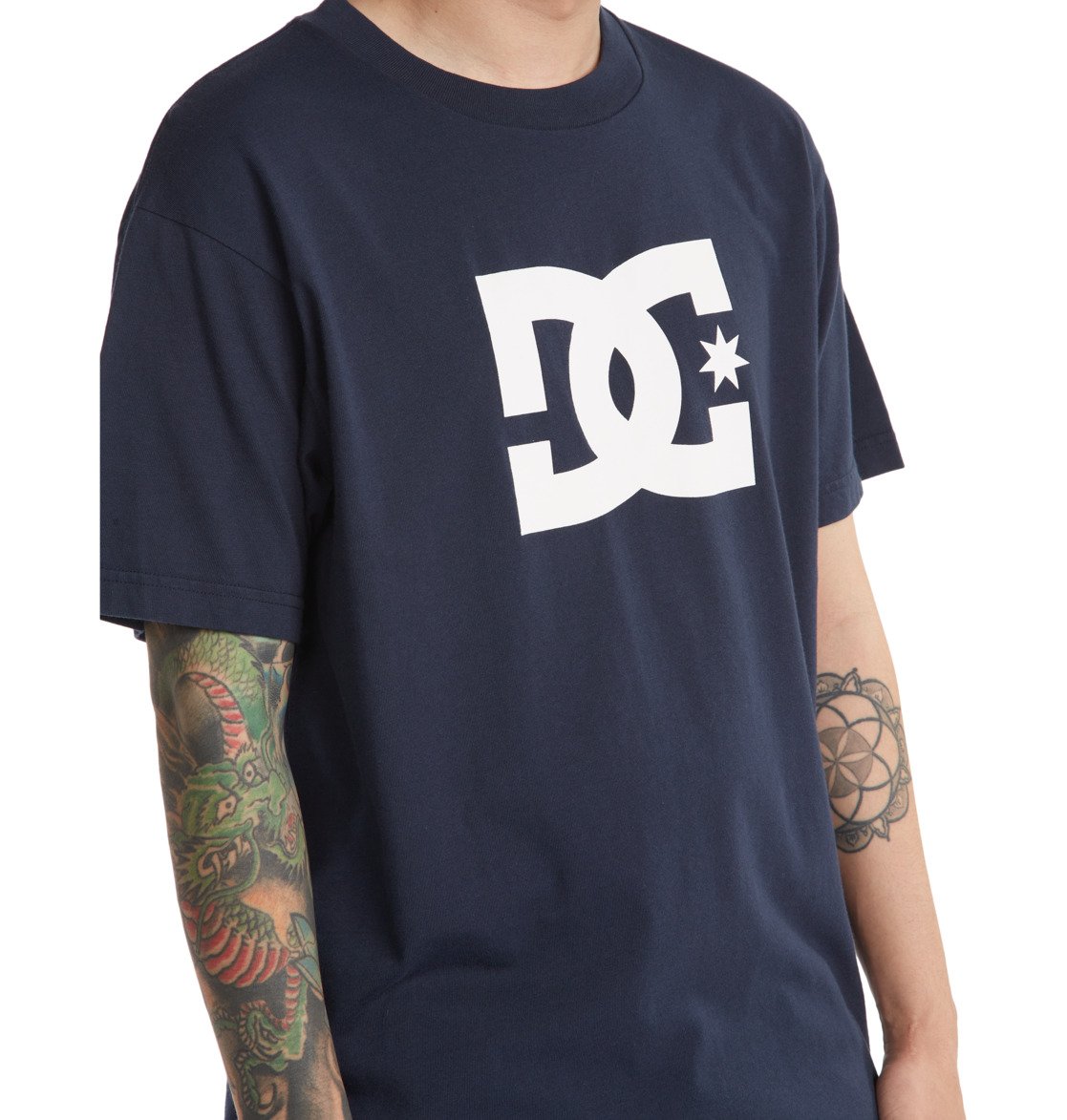 DC Star Men T-Shirt Navy | US-3261QJH