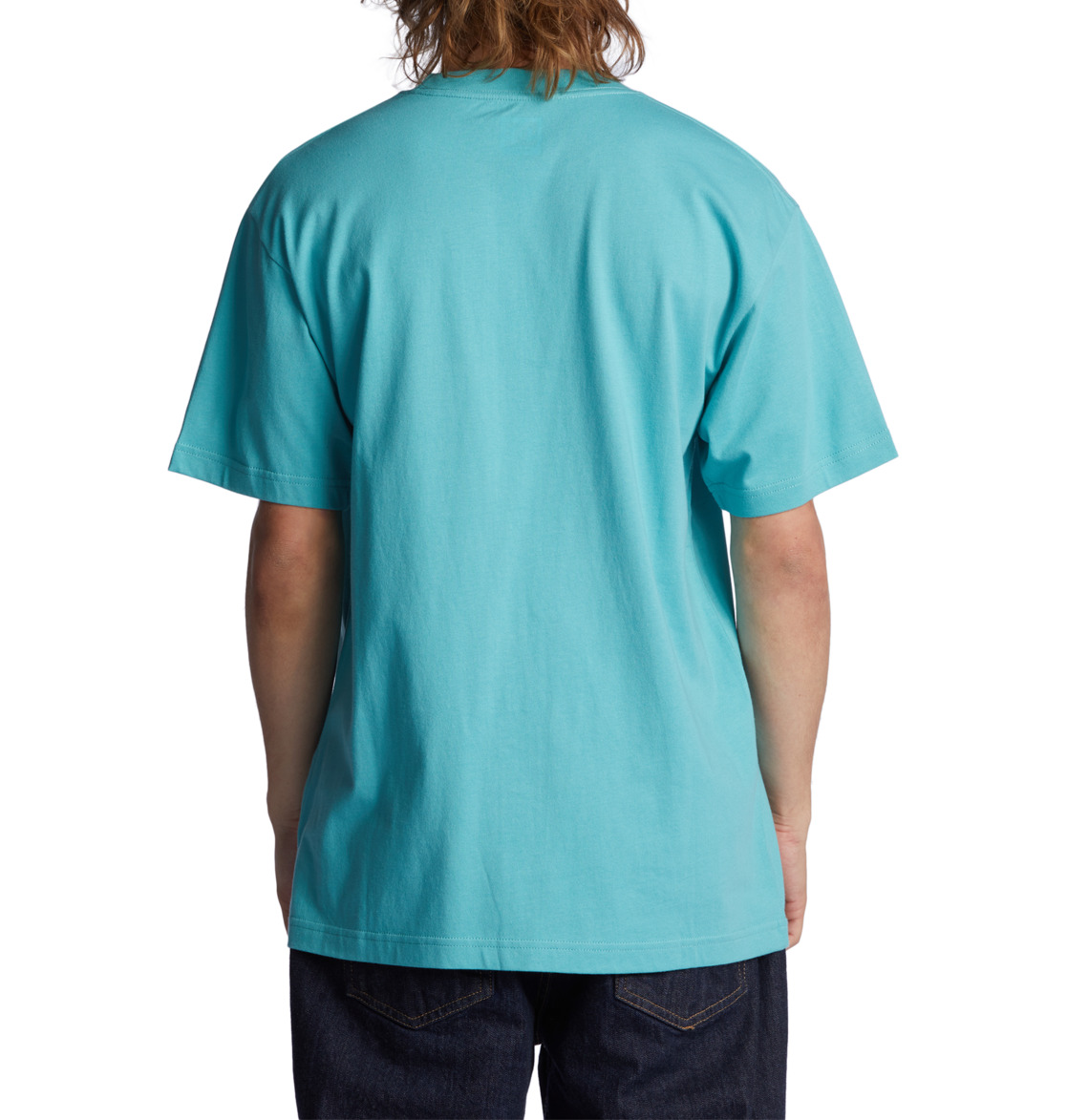 DC Star Men T-Shirt Turquoise | US-8560BFG