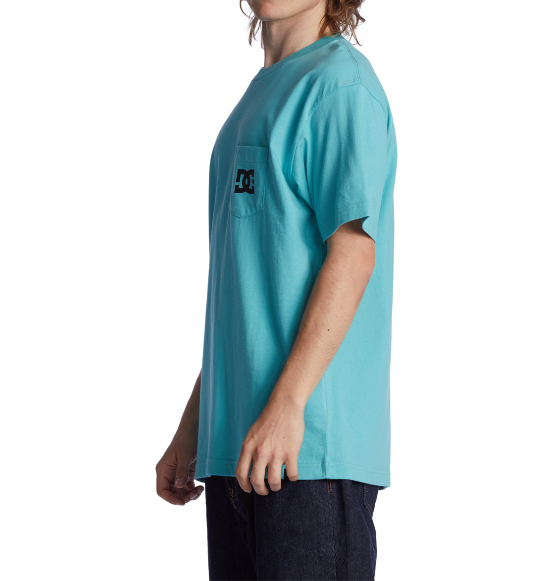 DC Star Men T-Shirt Turquoise | US-8560BFG