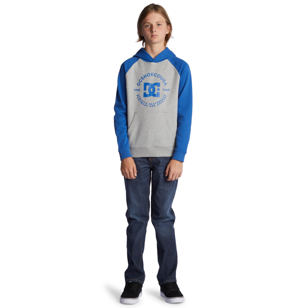 DC Star Pilot Kids' Hoodie Grey / Blue | US-7365XZD