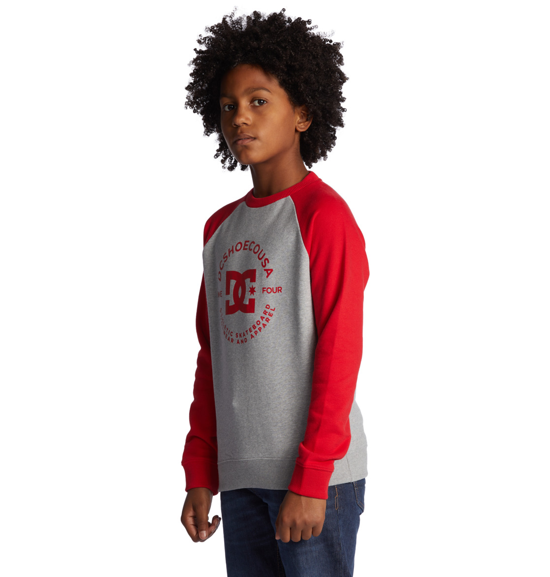 DC Star Pilot Kids' Sweatshirt Grey / Red | US-1687IEQ