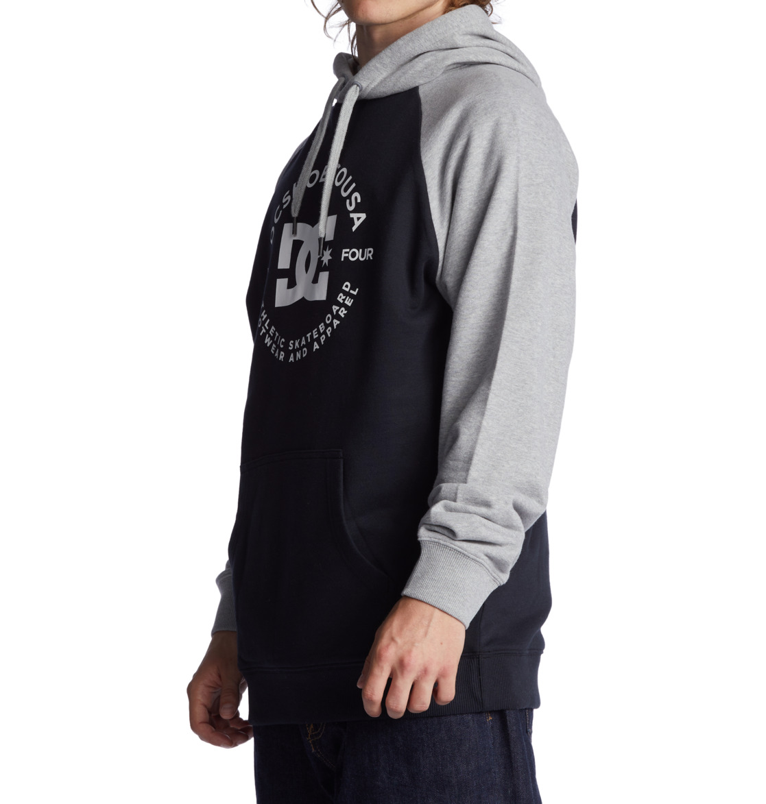 DC Star Pilot Men Hoodie Black / Grey | US-2960ZXS