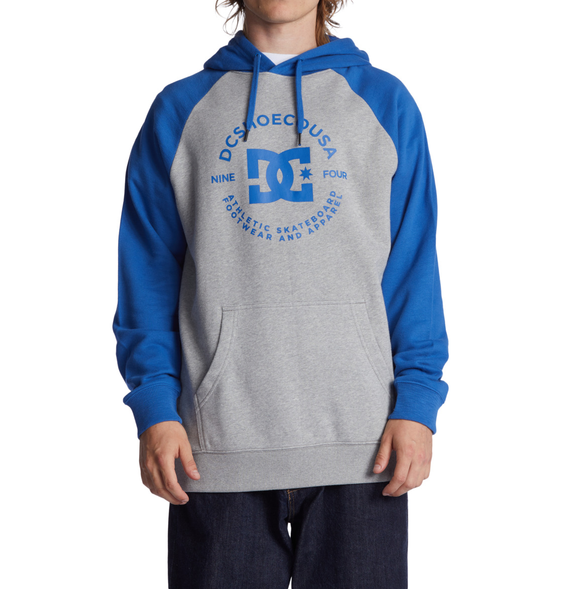 DC Star Pilot Men Hoodie Grey / Blue | US-9857VDW