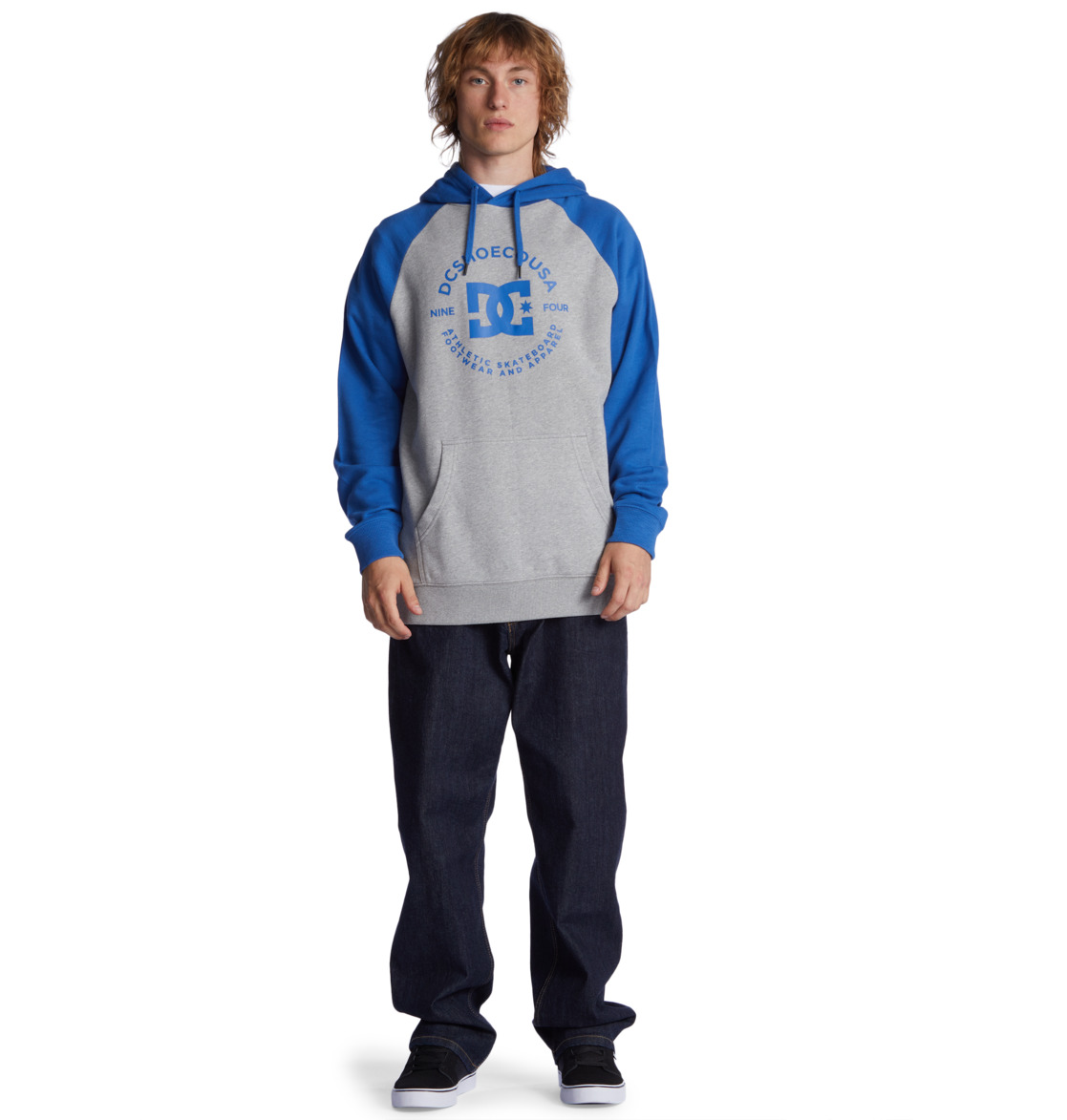 DC Star Pilot Men Hoodie Grey / Blue | US-9857VDW