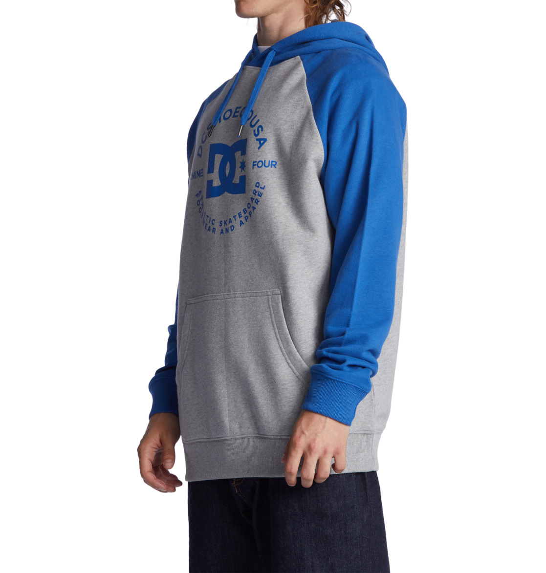 DC Star Pilot Men Hoodie Grey / Blue | US-9857VDW