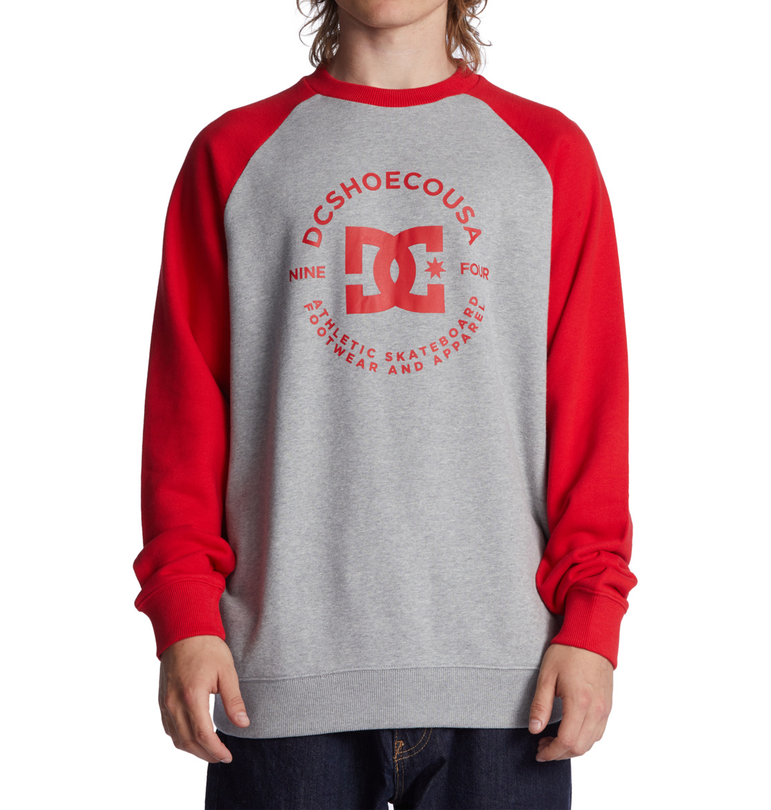 DC Star Pilot Men Sweatshirt Grey / Red | US-9032CBW