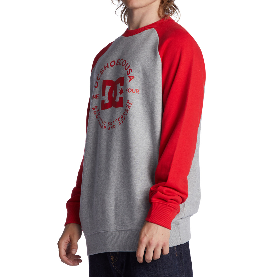 DC Star Pilot Men Sweatshirt Grey / Red | US-9032CBW