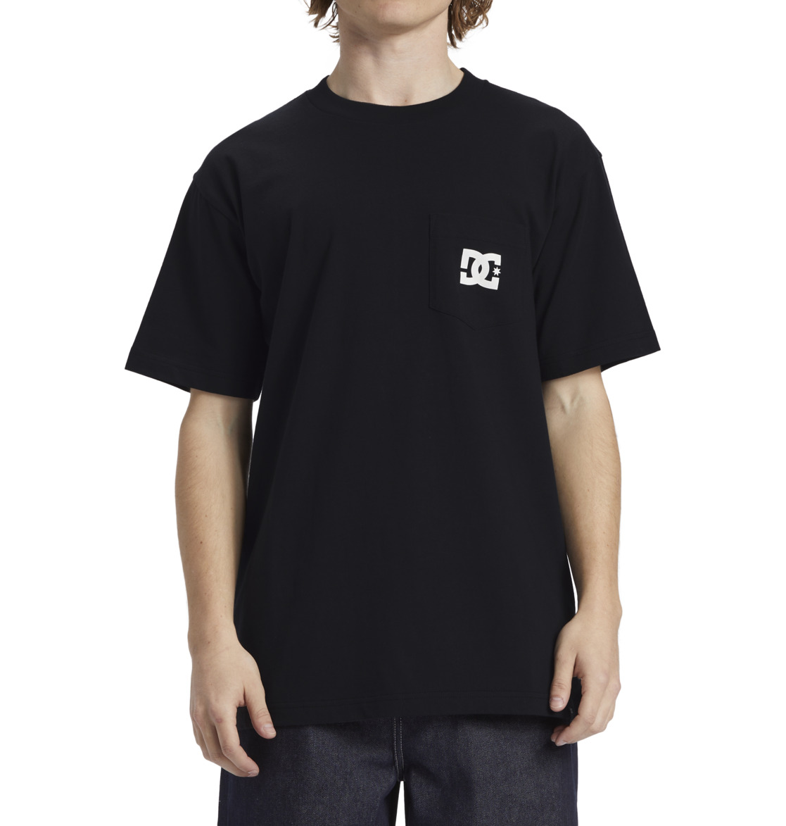 DC Star Pocket Pocket Men T-Shirt Black | US-8071OXW