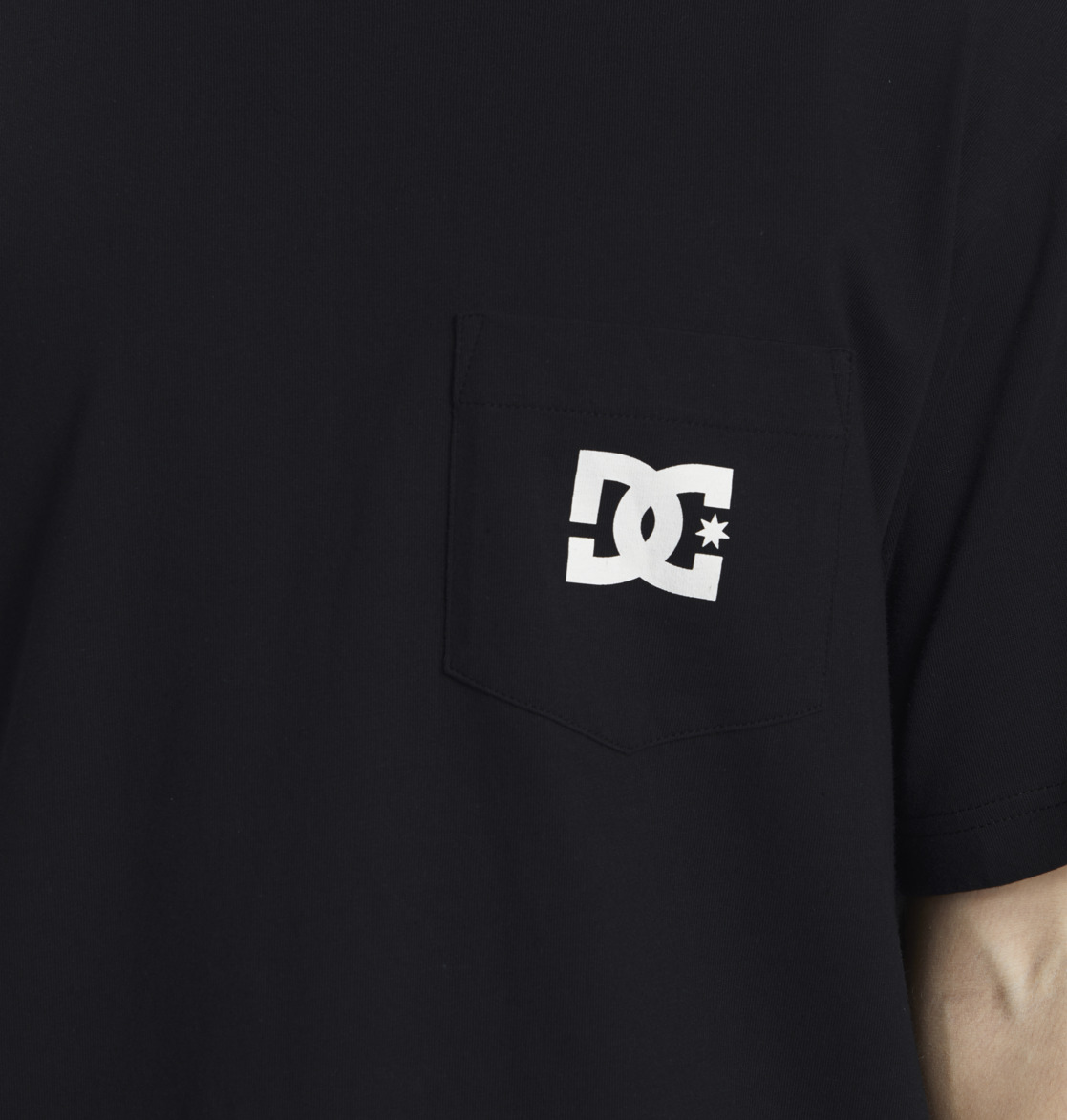 DC Star Pocket Pocket Men T-Shirt Black | US-8071OXW