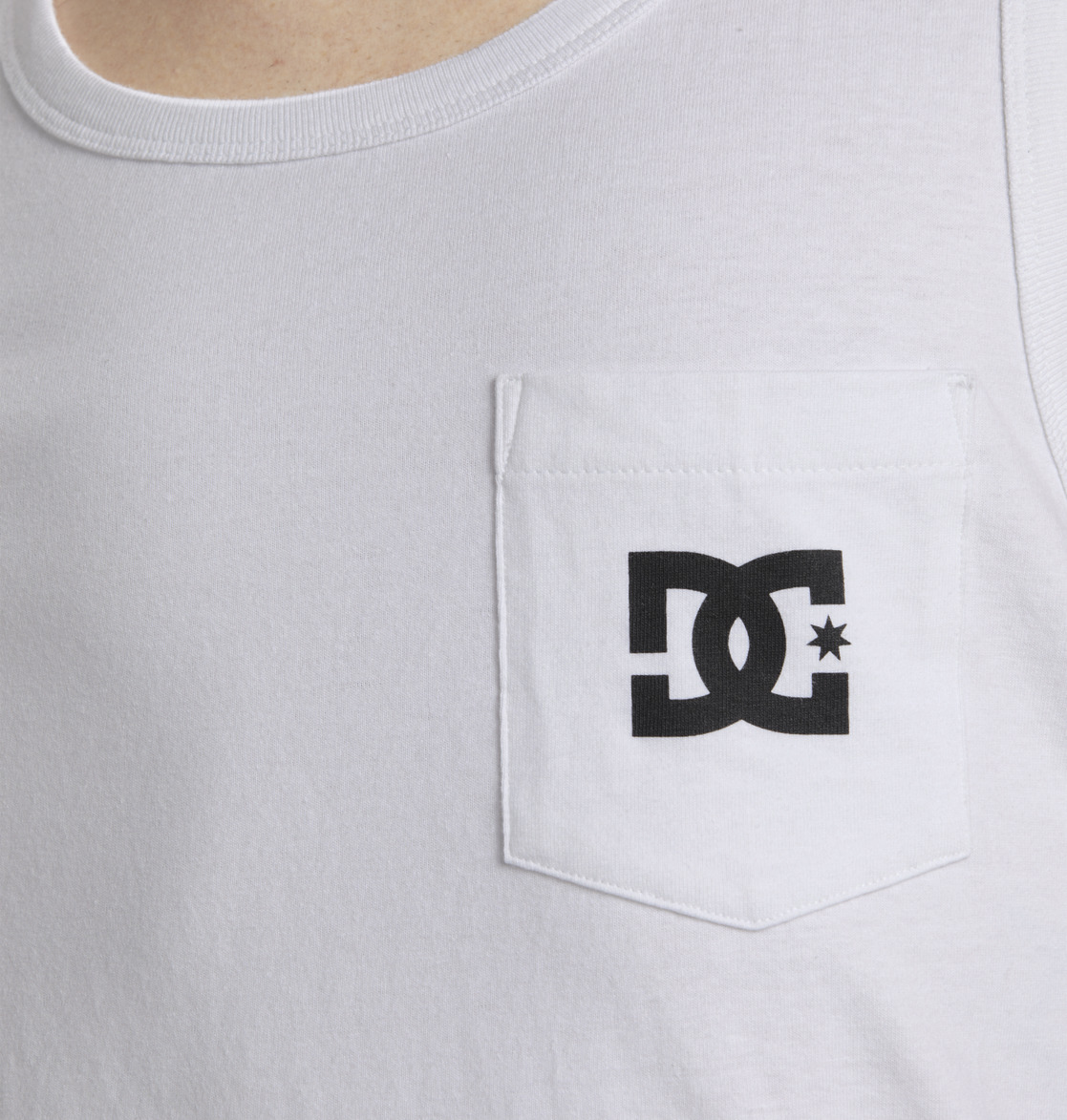 DC Star Pocket Pocket Vest Top Men T-Shirt White | US-6127SPQ