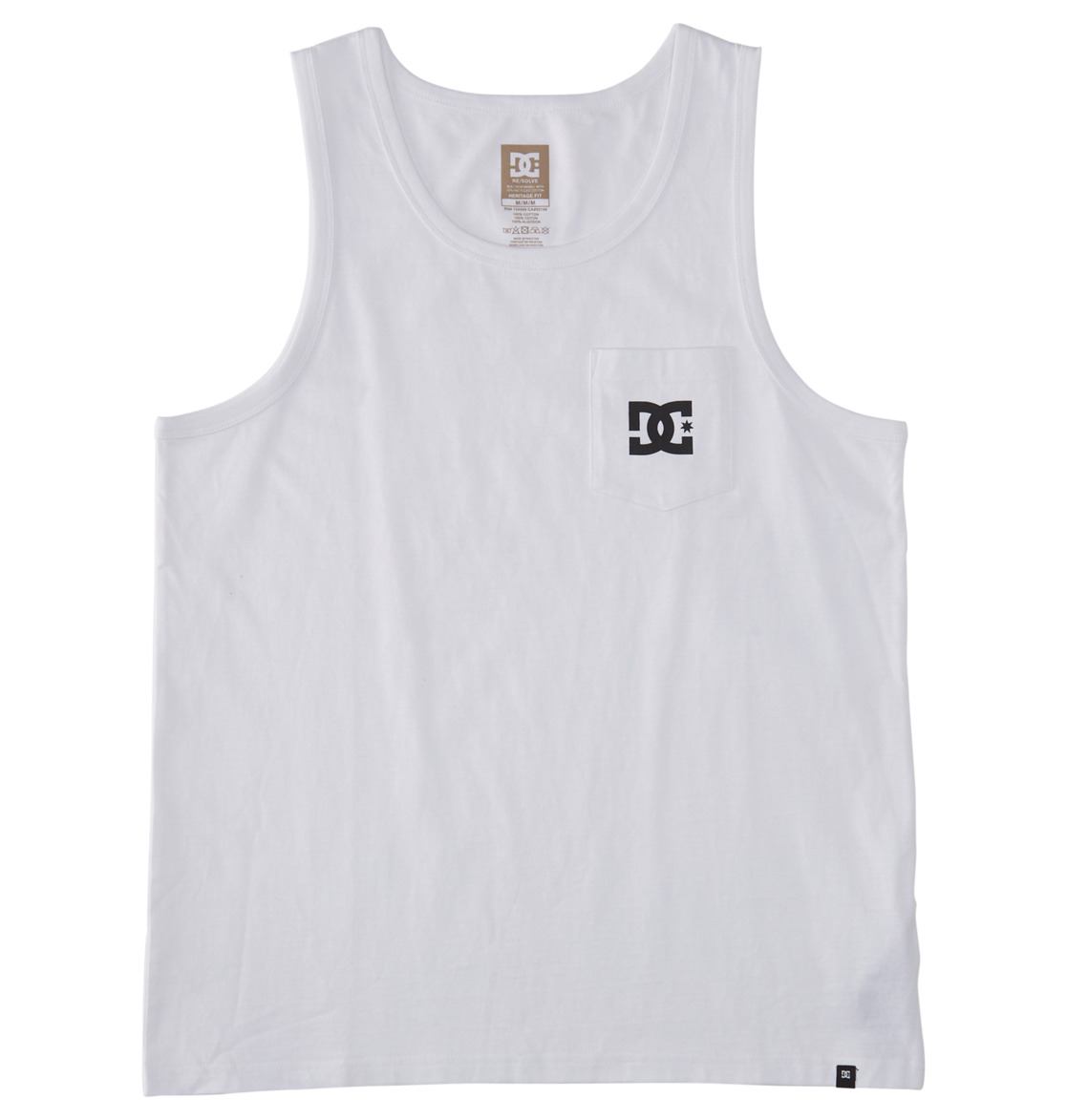 DC Star Pocket Pocket Vest Top Men T-Shirt White | US-6127SPQ