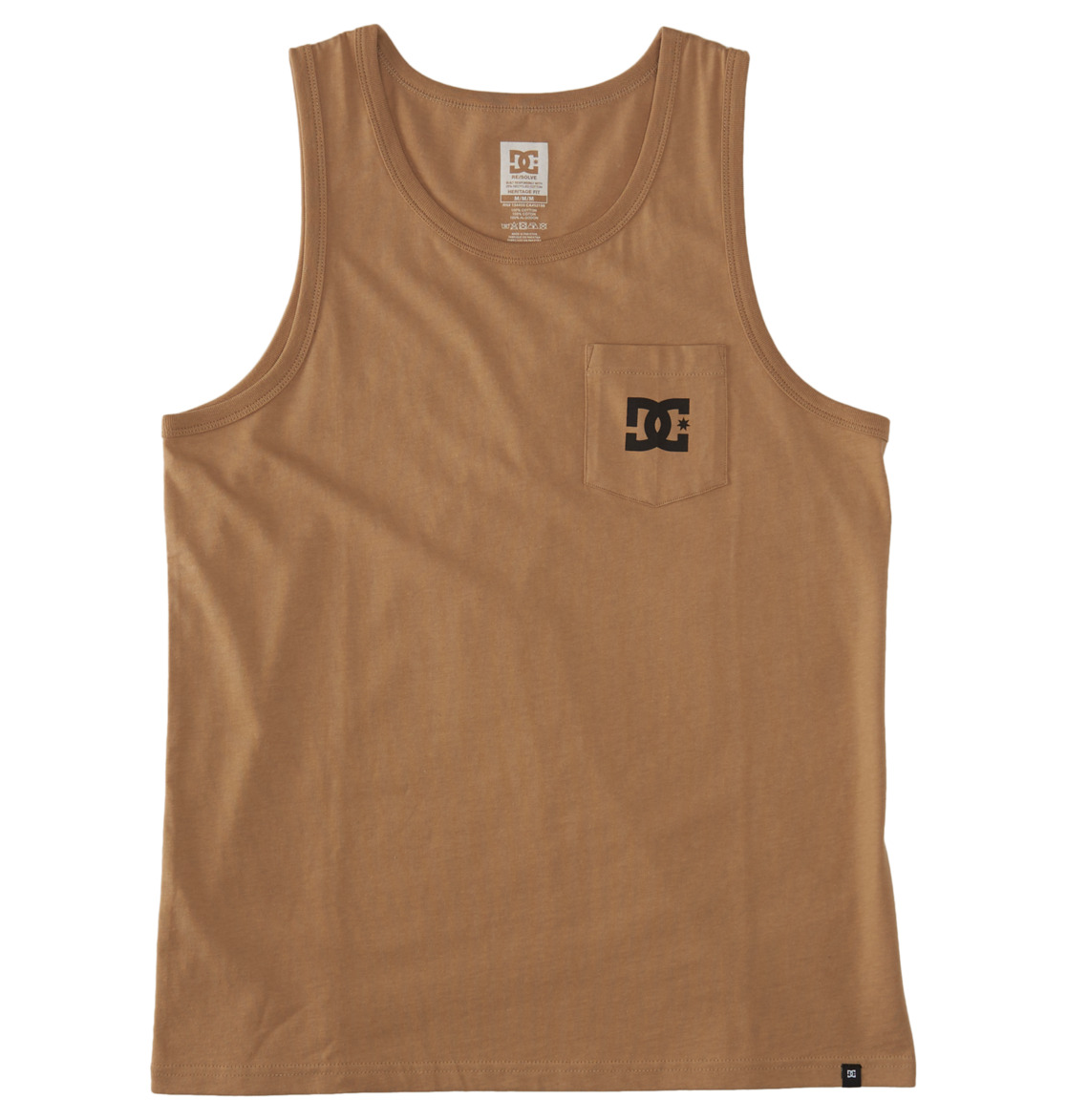 DC Star Pocket Pocket Vest Top Men T-Shirt Brown | US-2715MXD