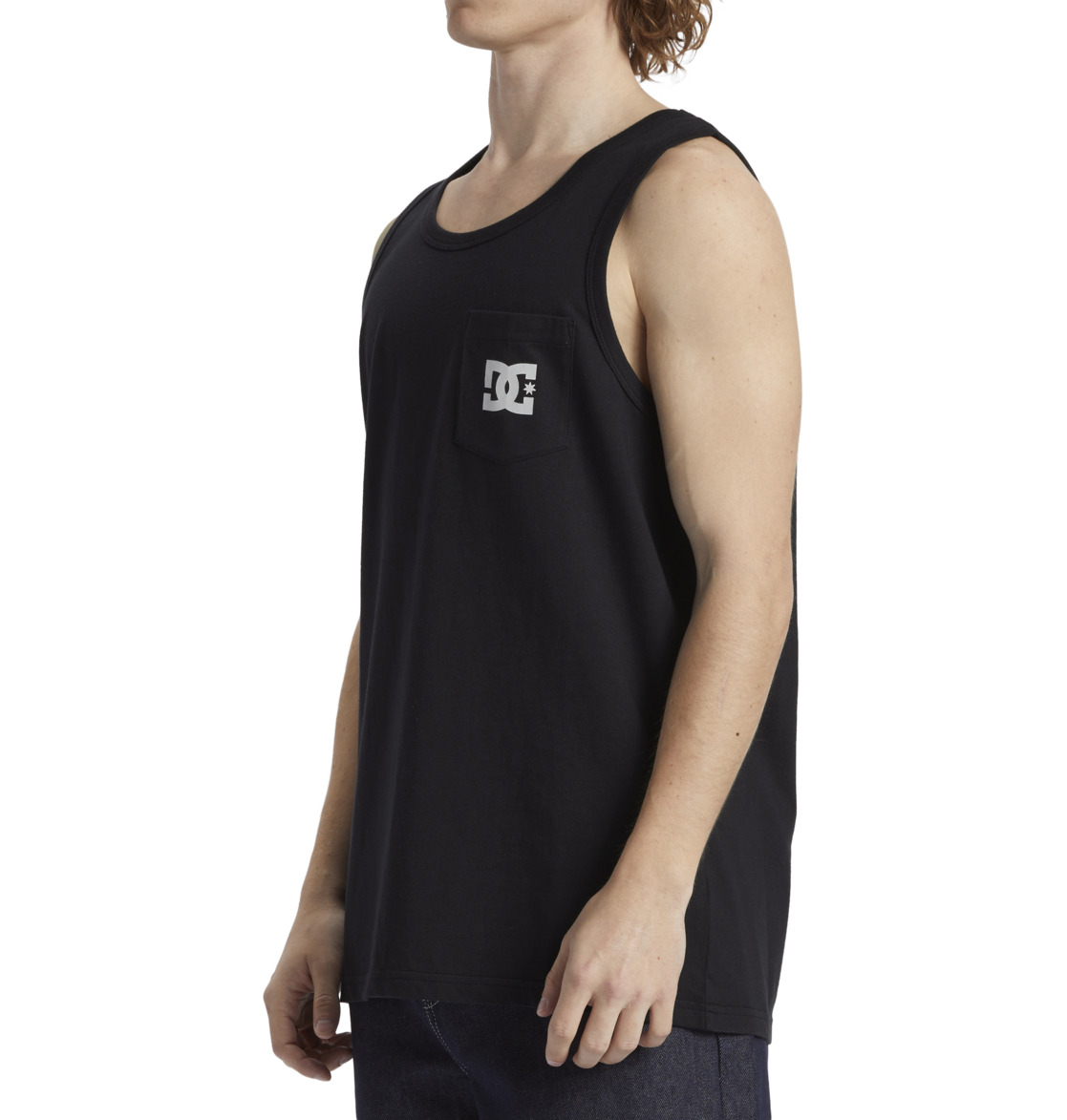 DC Star Pocket Pocket Vest Top Men T-Shirt Black | US-3547EMN