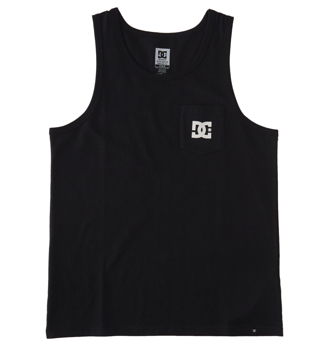 DC Star Pocket Pocket Vest Top Men T-Shirt Black | US-3547EMN