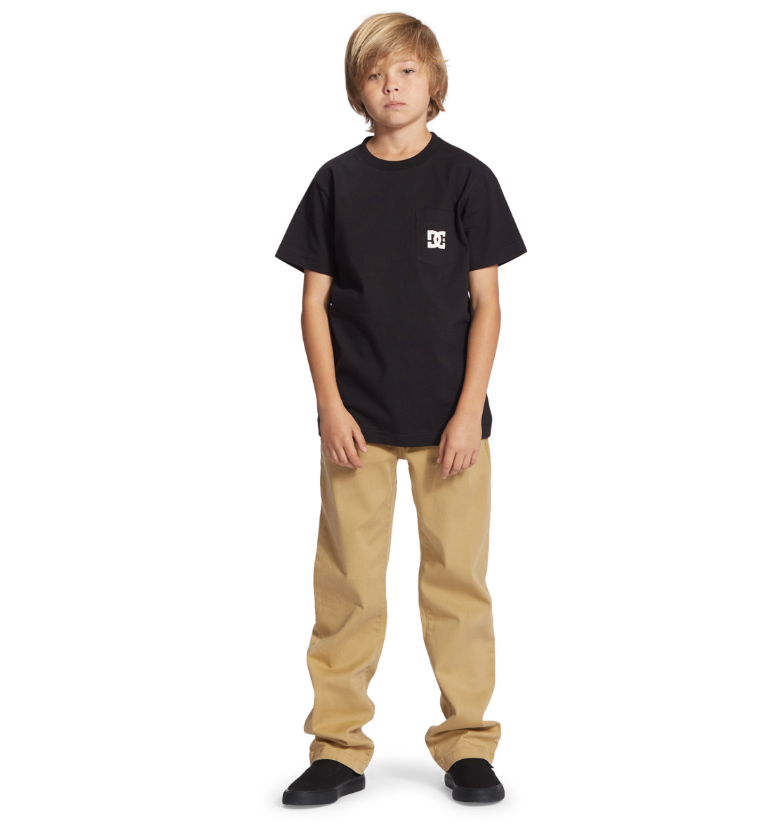 DC Star Pocket Short Sleeve Kids' T-Shirt Black | US-5689XYH