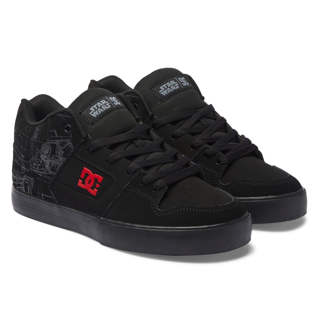 DC Star Wars™ Pure Mid Men Sneakers Black / Red | US-2764CGU