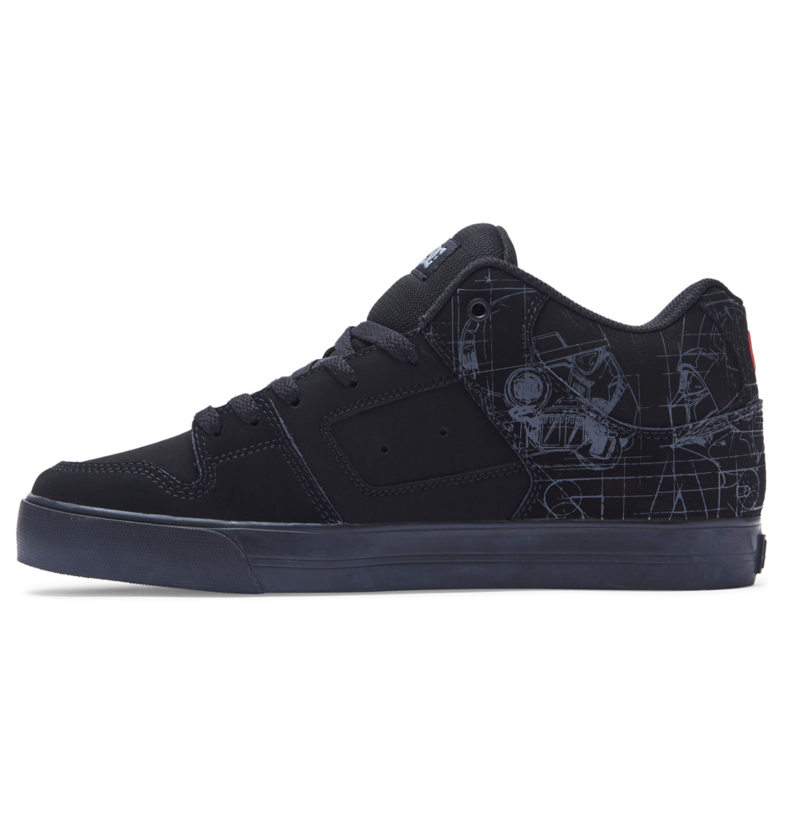 DC Star Wars™ Pure Mid Men Sneakers Black / Red | US-2764CGU