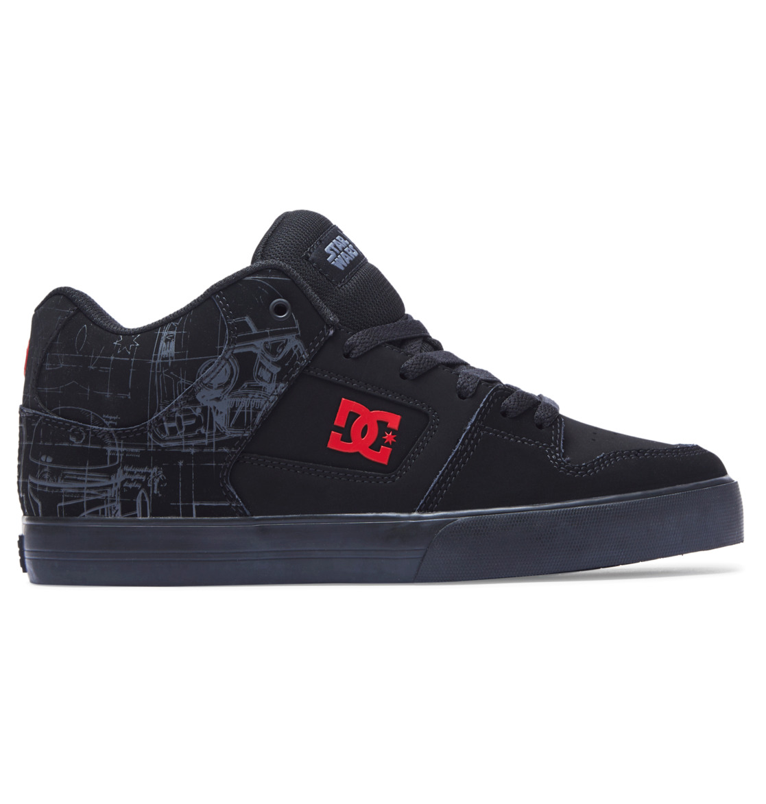 DC Star Wars™ Pure Mid Men Sneakers Black / Red | US-2764CGU