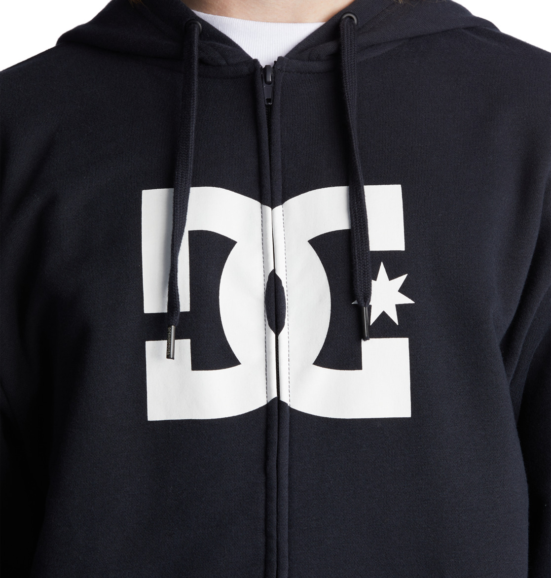 DC Star Zip-Up Men Hoodie Black | US-9504SAZ