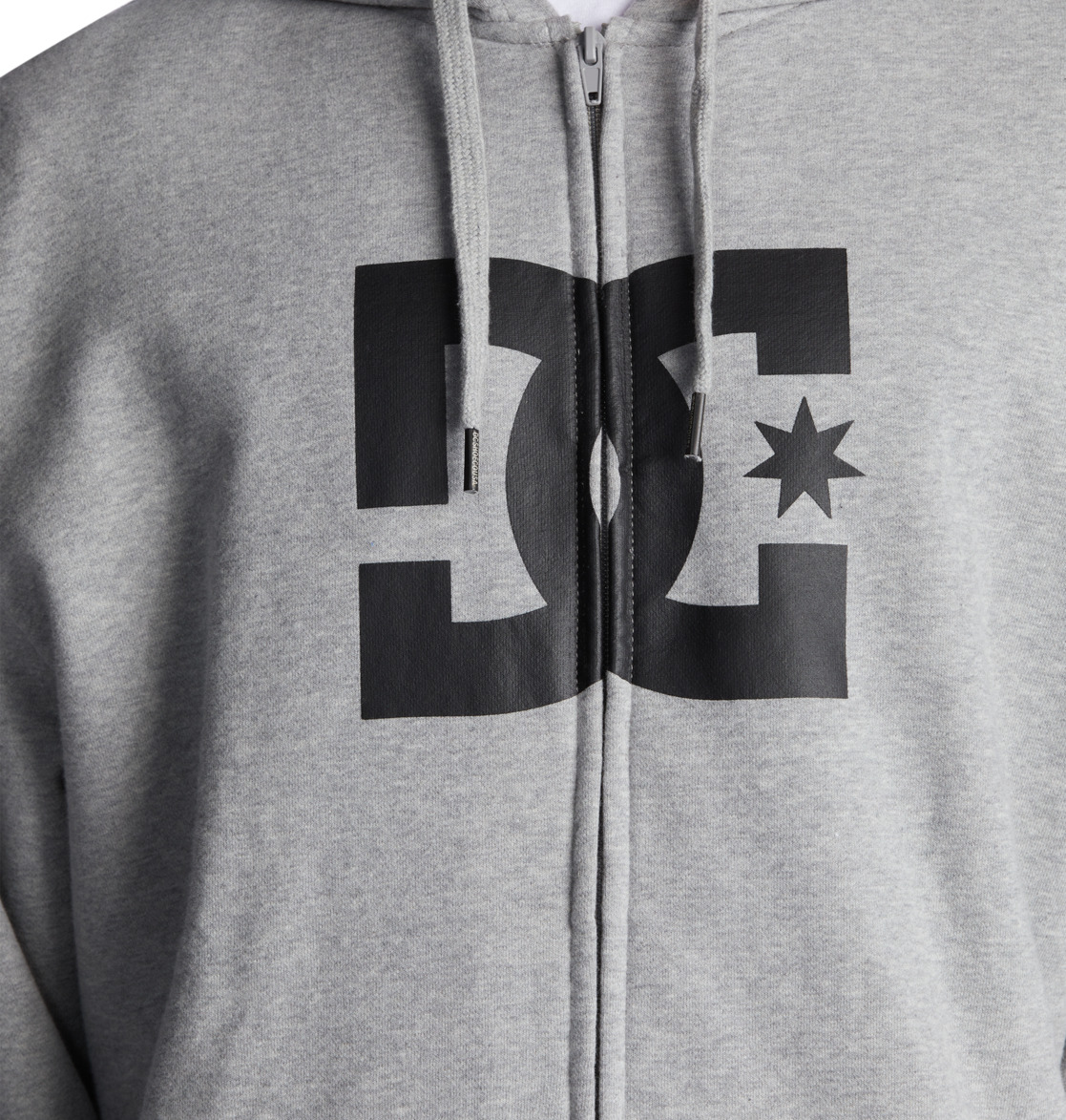 DC Star Zip-Up Men Hoodie Grey | US-1693NRD