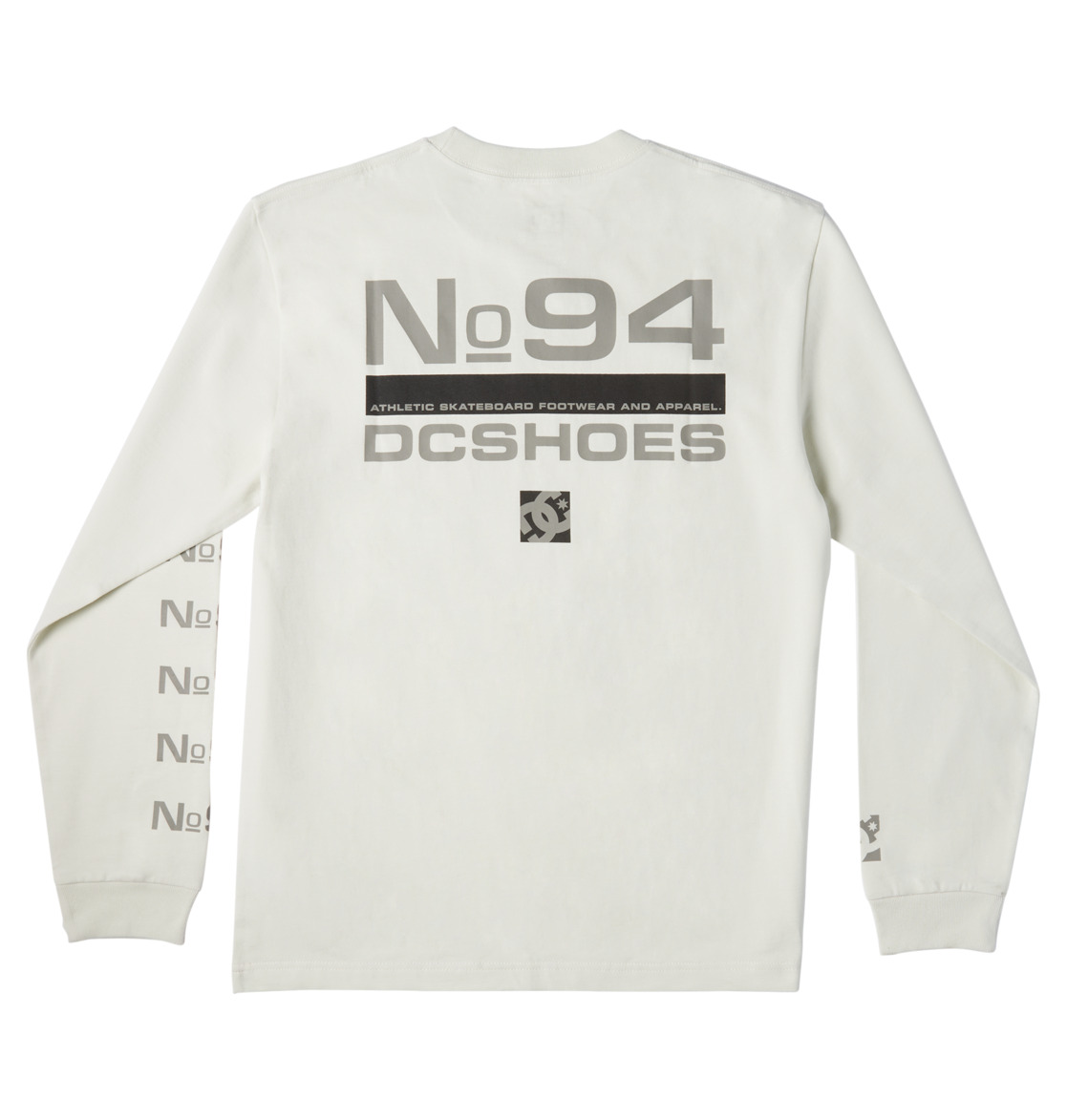 DC Static 94 Long Sleeve Men T-Shirt White | US-2584THD