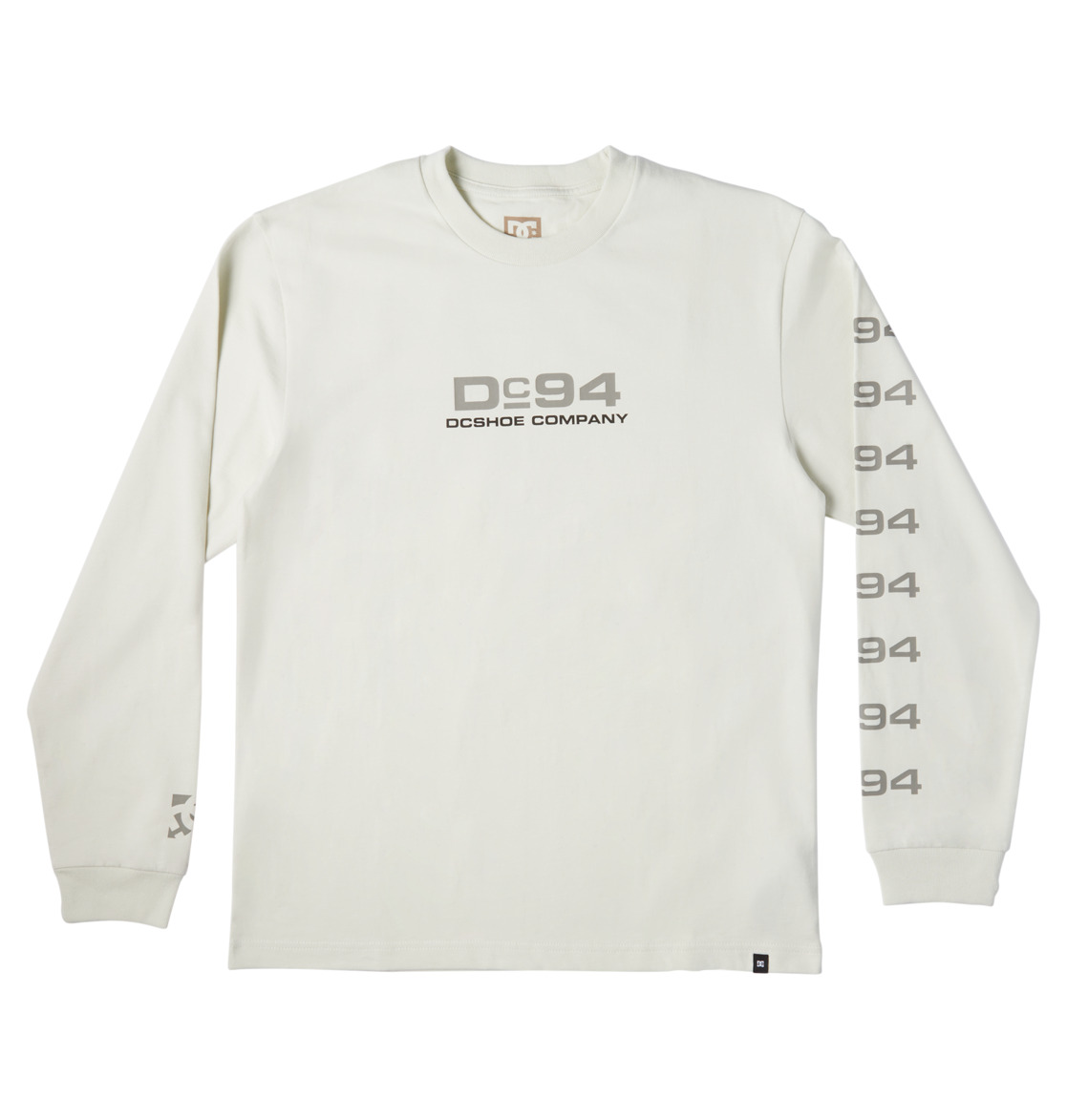 DC Static 94 Long Sleeve Men T-Shirt White | US-2584THD