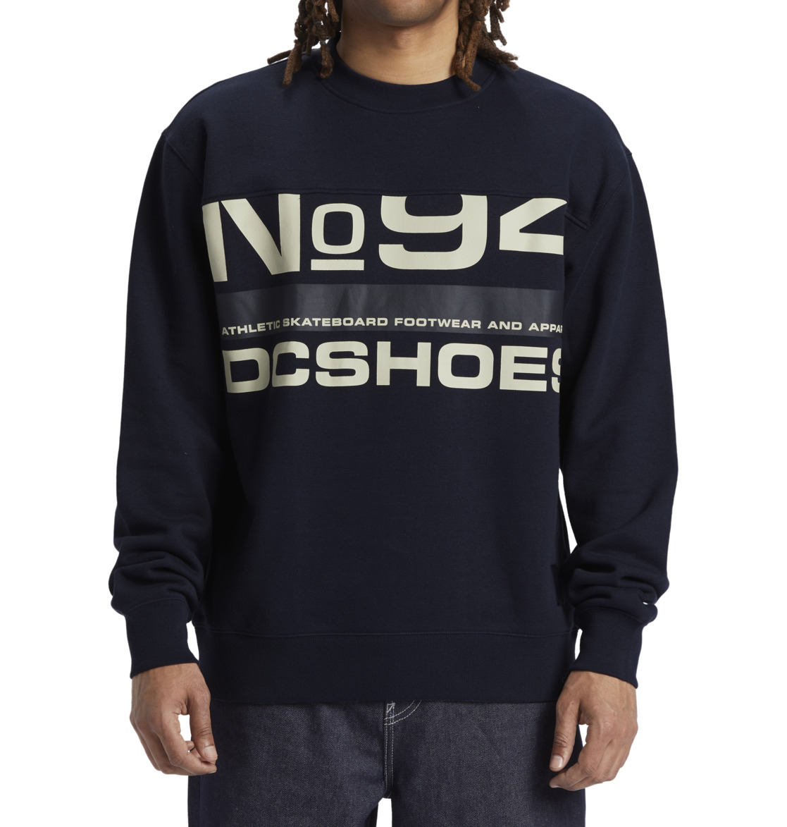 DC Static 94 Pullover Men Sweatshirt Navy | US-5439SPG