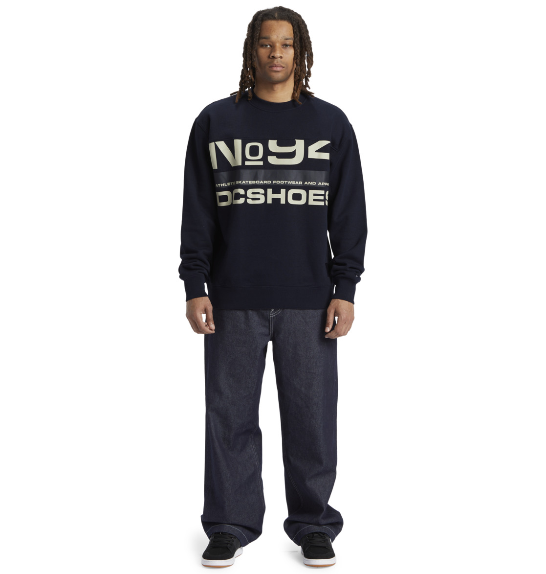 DC Static 94 Pullover Men Sweatshirt Navy | US-5439SPG