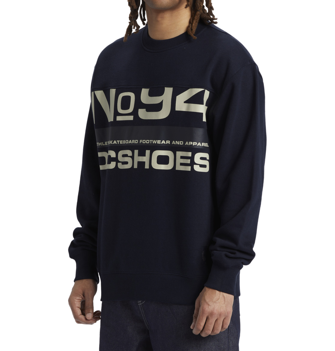 DC Static 94 Pullover Men Sweatshirt Navy | US-5439SPG