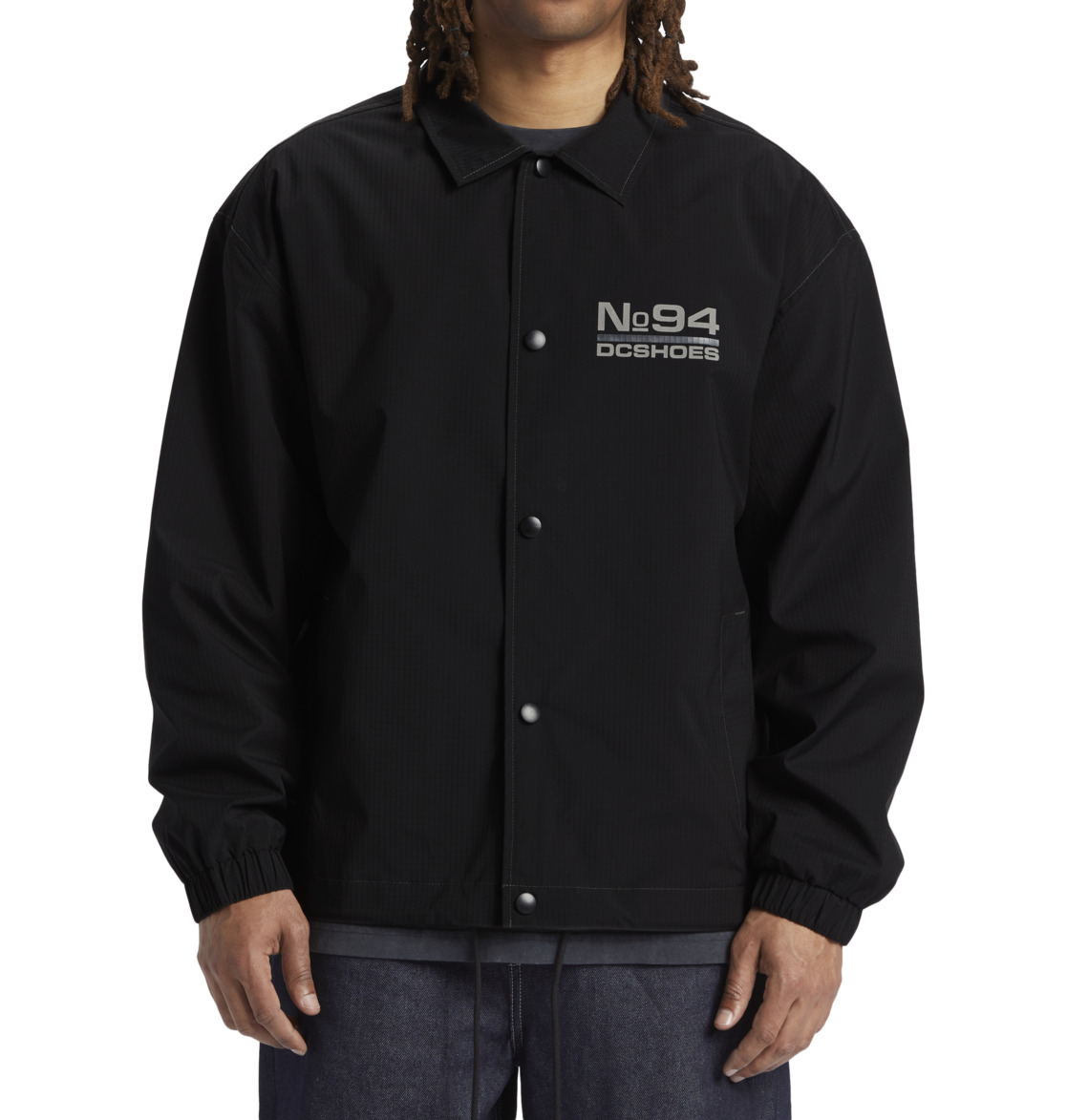 DC Static 94 Windbreaker Men Jackets Black | US-4932PBE