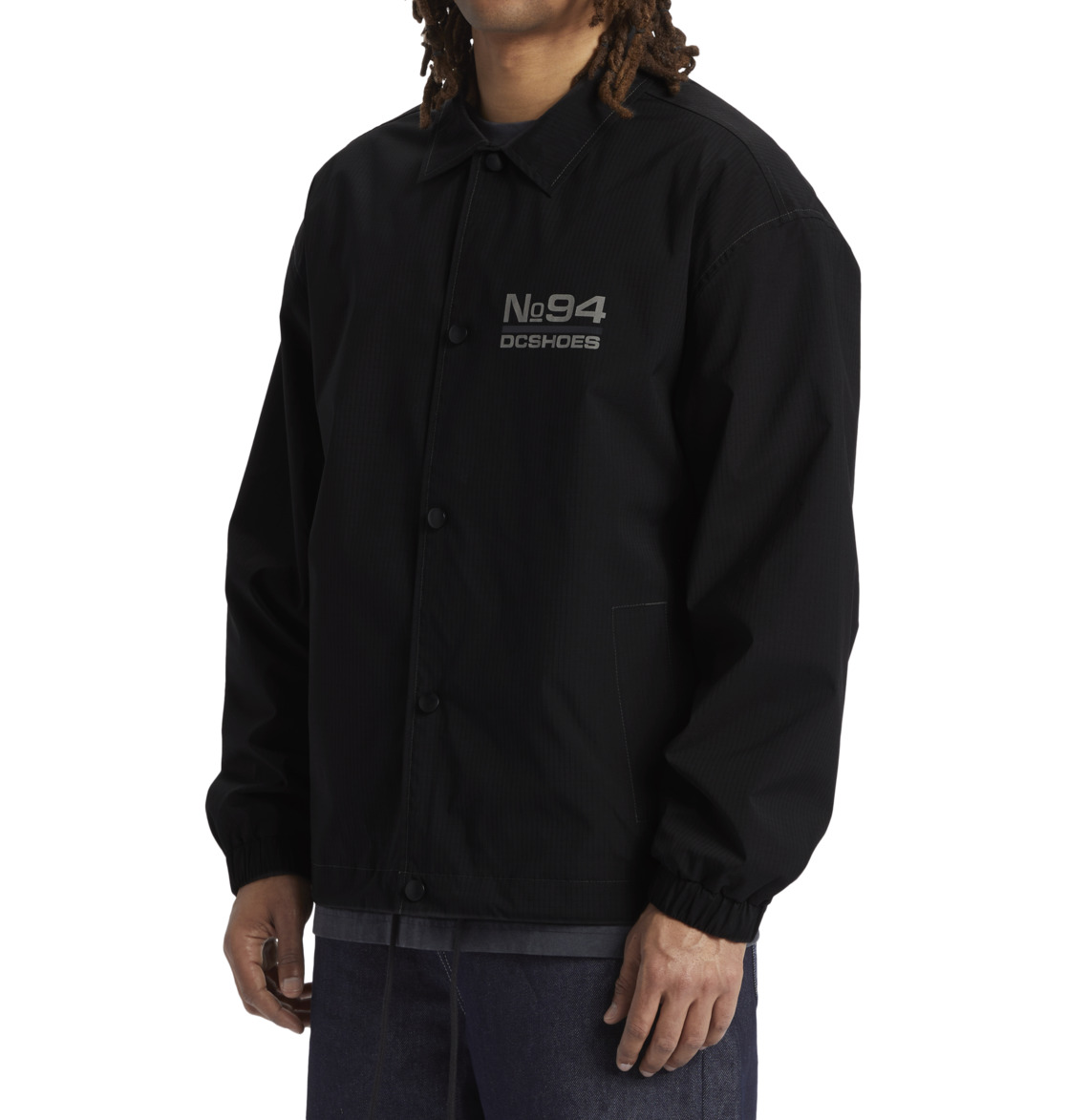 DC Static 94 Windbreaker Men Jackets Black | US-4932PBE