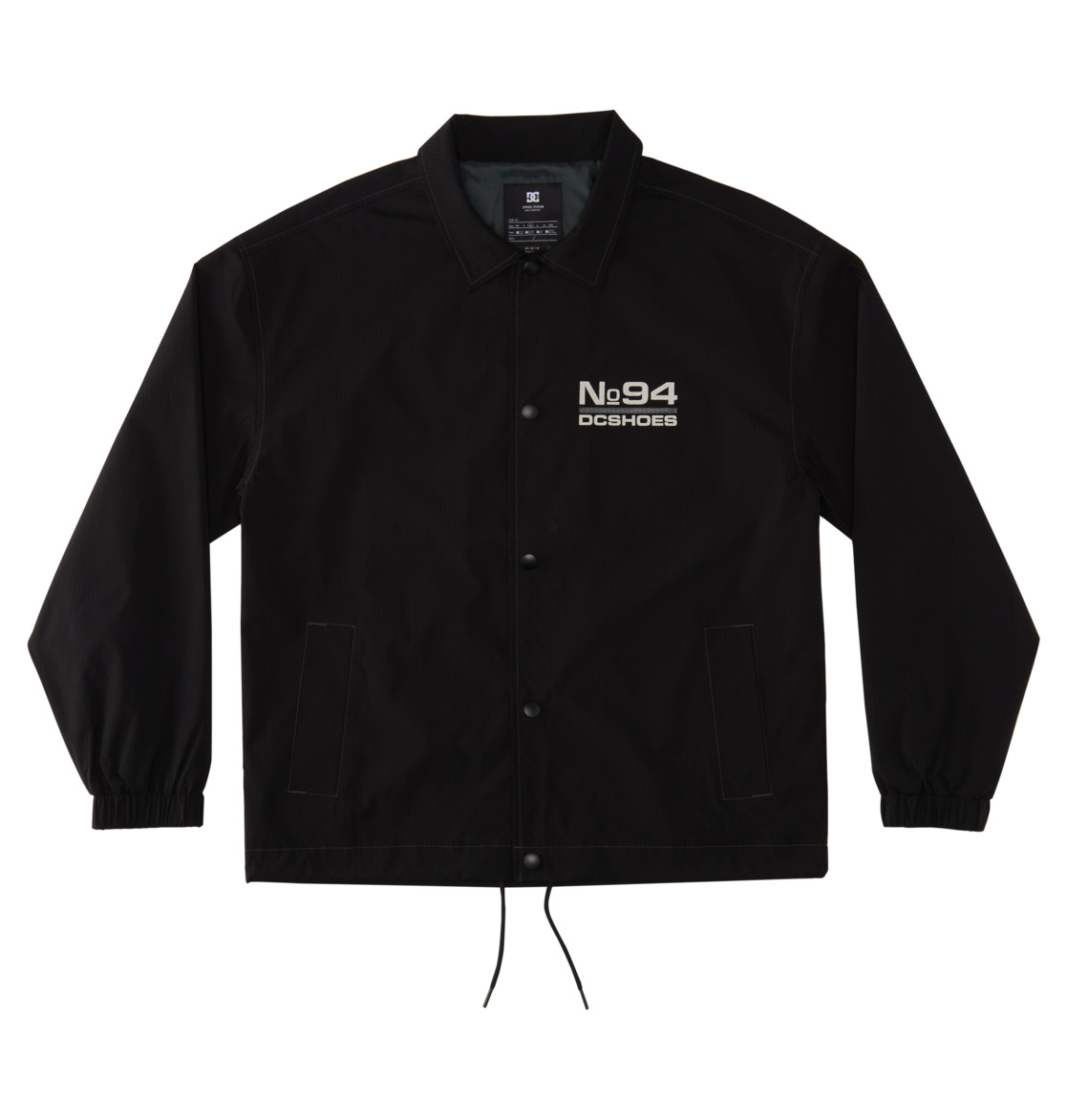 DC Static 94 Windbreaker Men Jackets Black | US-4932PBE