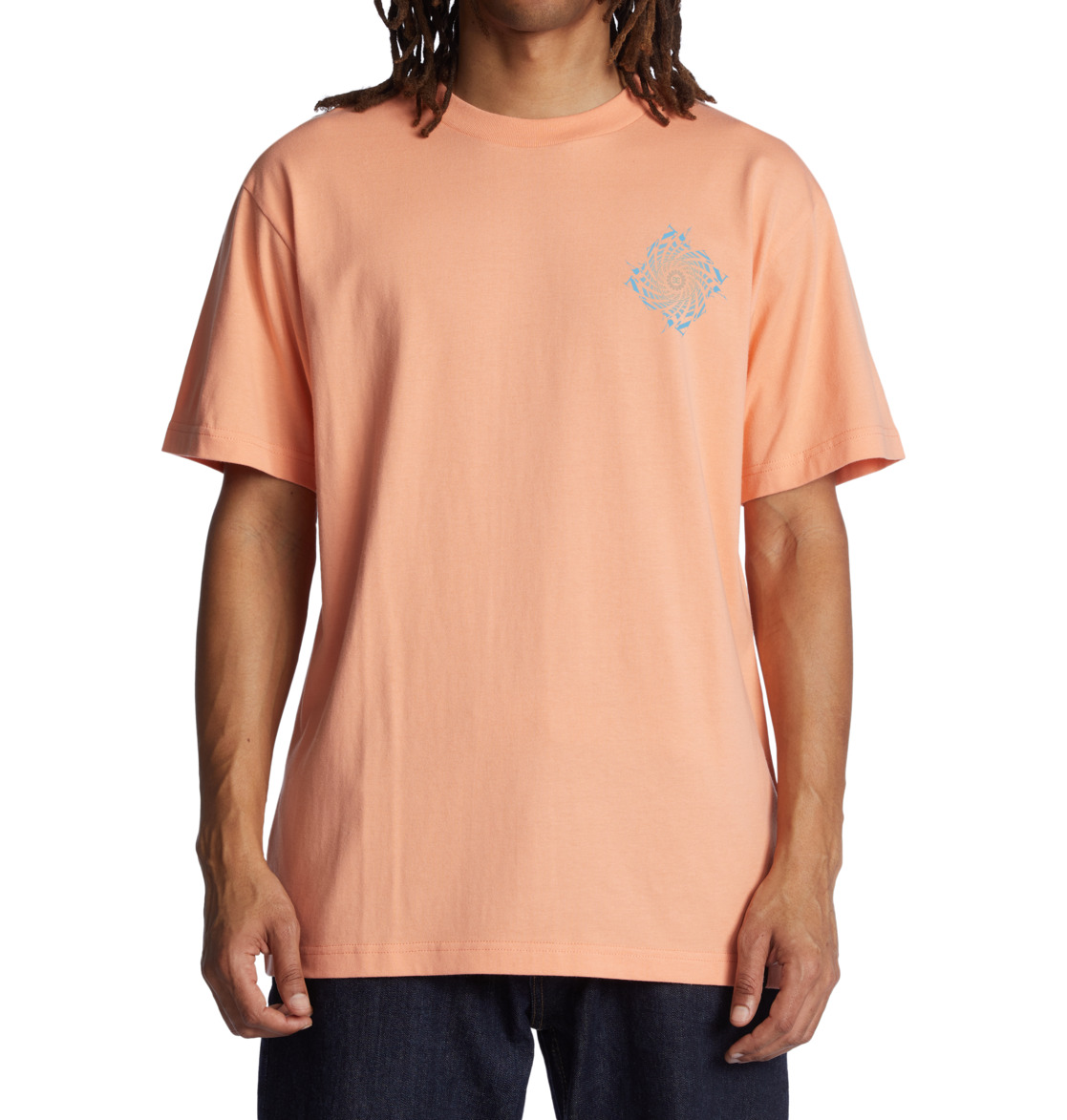 DC Swirl Men T-Shirt Orange | US-9521MEQ