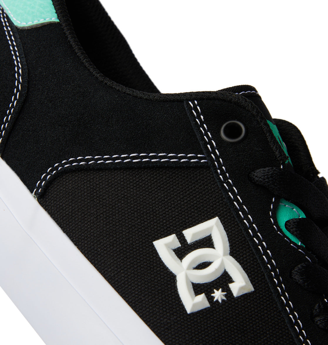 DC Teknic Men Sneakers Black / White / Turquoise | US-5287NAW