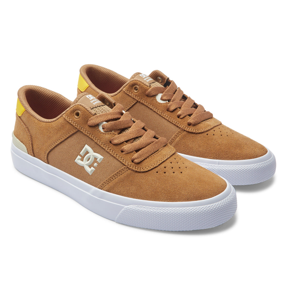 DC Teknic S Men Skate Shoes Brown / Yellow | US-8976KOI