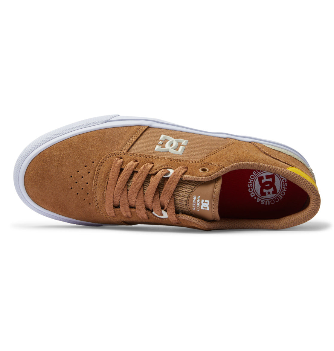 DC Teknic S Men Skate Shoes Brown / Yellow | US-8976KOI