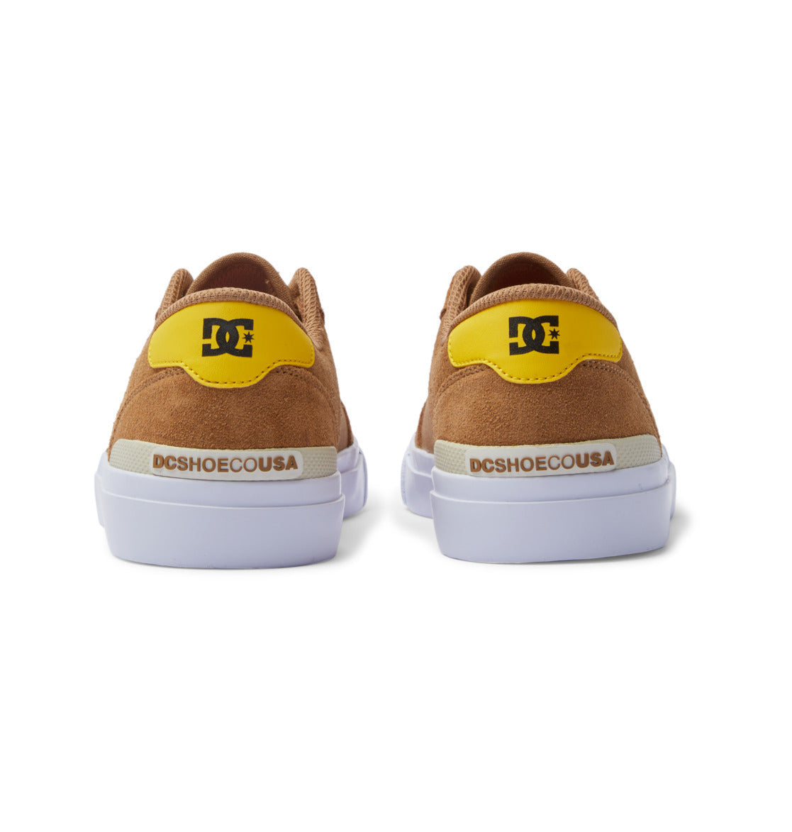 DC Teknic S Men Skate Shoes Brown / Yellow | US-8976KOI