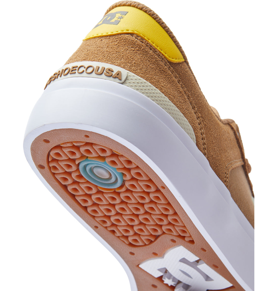 DC Teknic S Men Skate Shoes Brown / Yellow | US-8976KOI