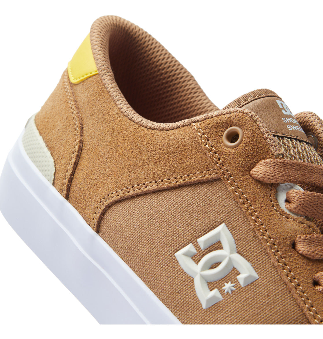 DC Teknic S Men Skate Shoes Brown / Yellow | US-8976KOI