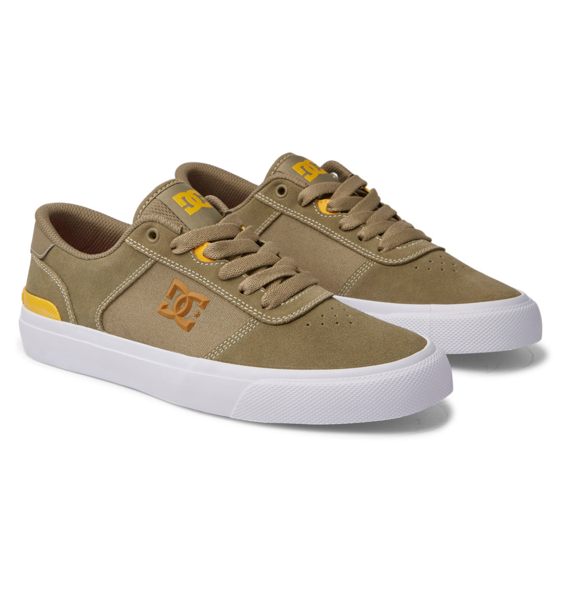 DC Teknic S Men Skate Shoes Olive | US-3859XCY