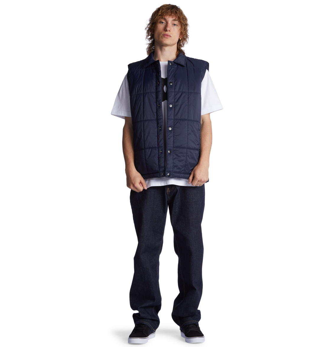 DC The Bounty Body Warmer Vest Men Jackets Navy | US-6125TYR