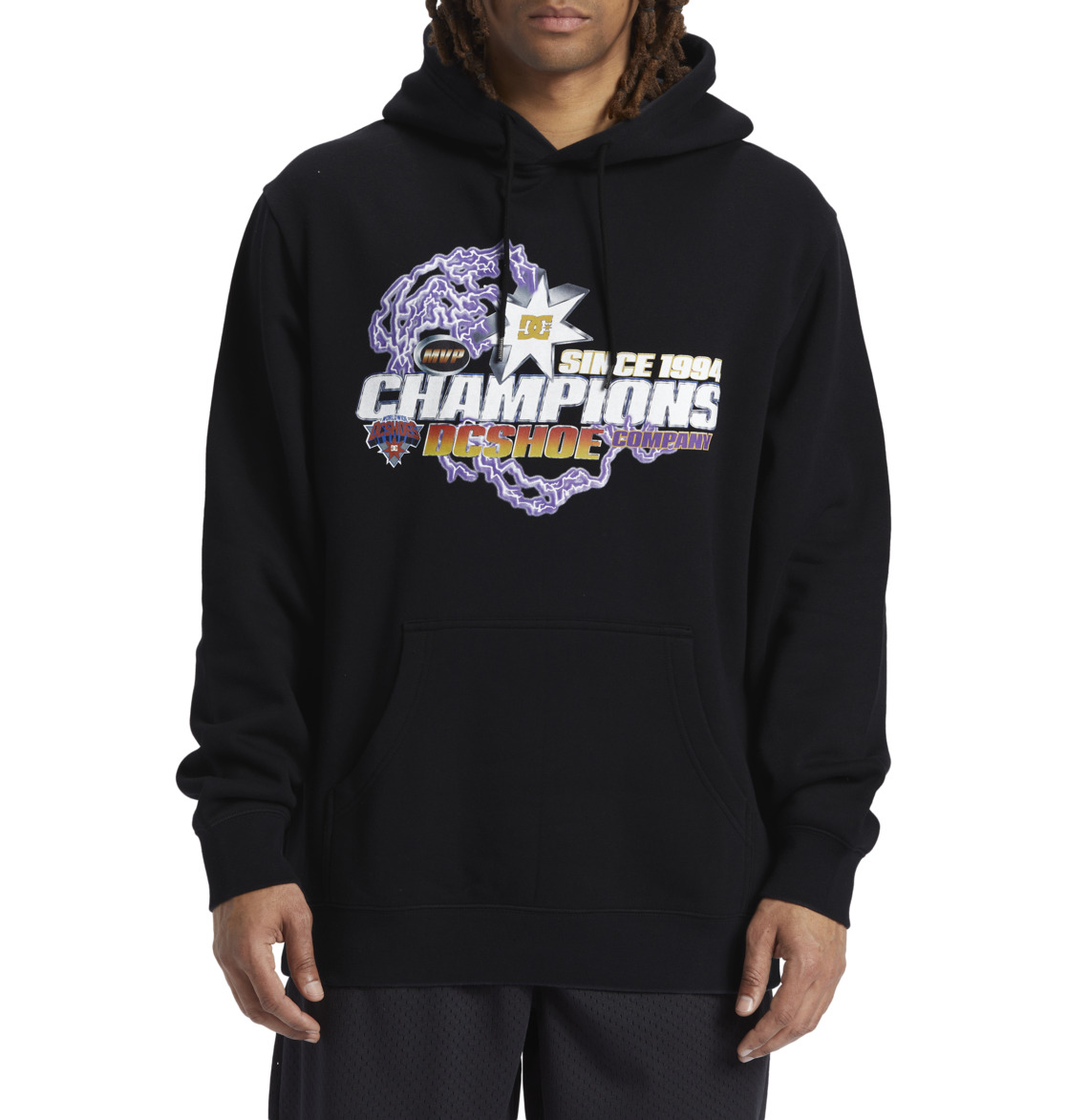 DC The Champs Pullover Men Hoodie Black | US-3256MEV