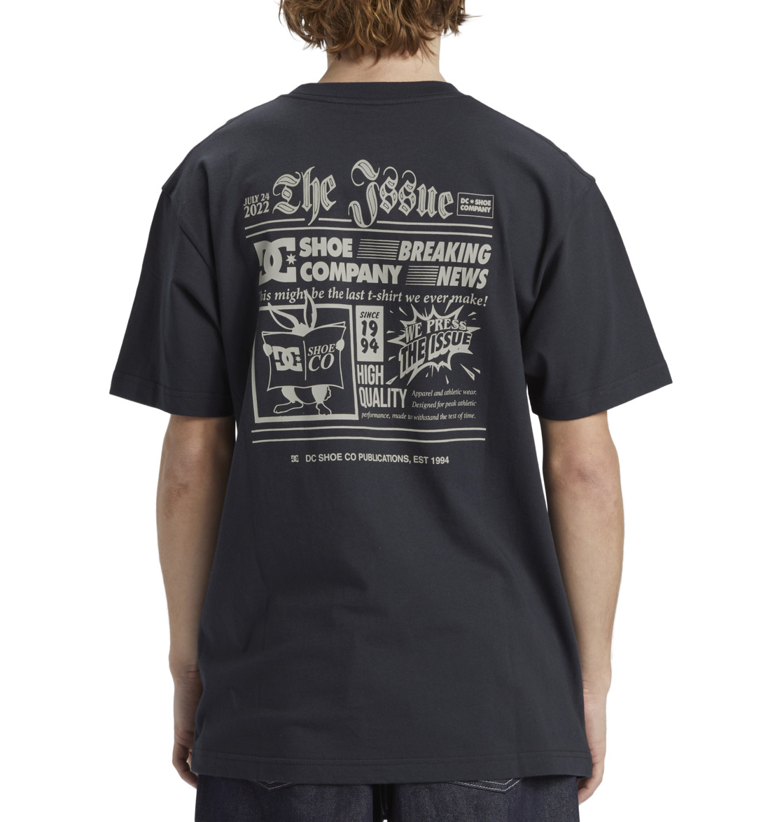 DC The Issue Men T-Shirt Ebony | US-3402PKO