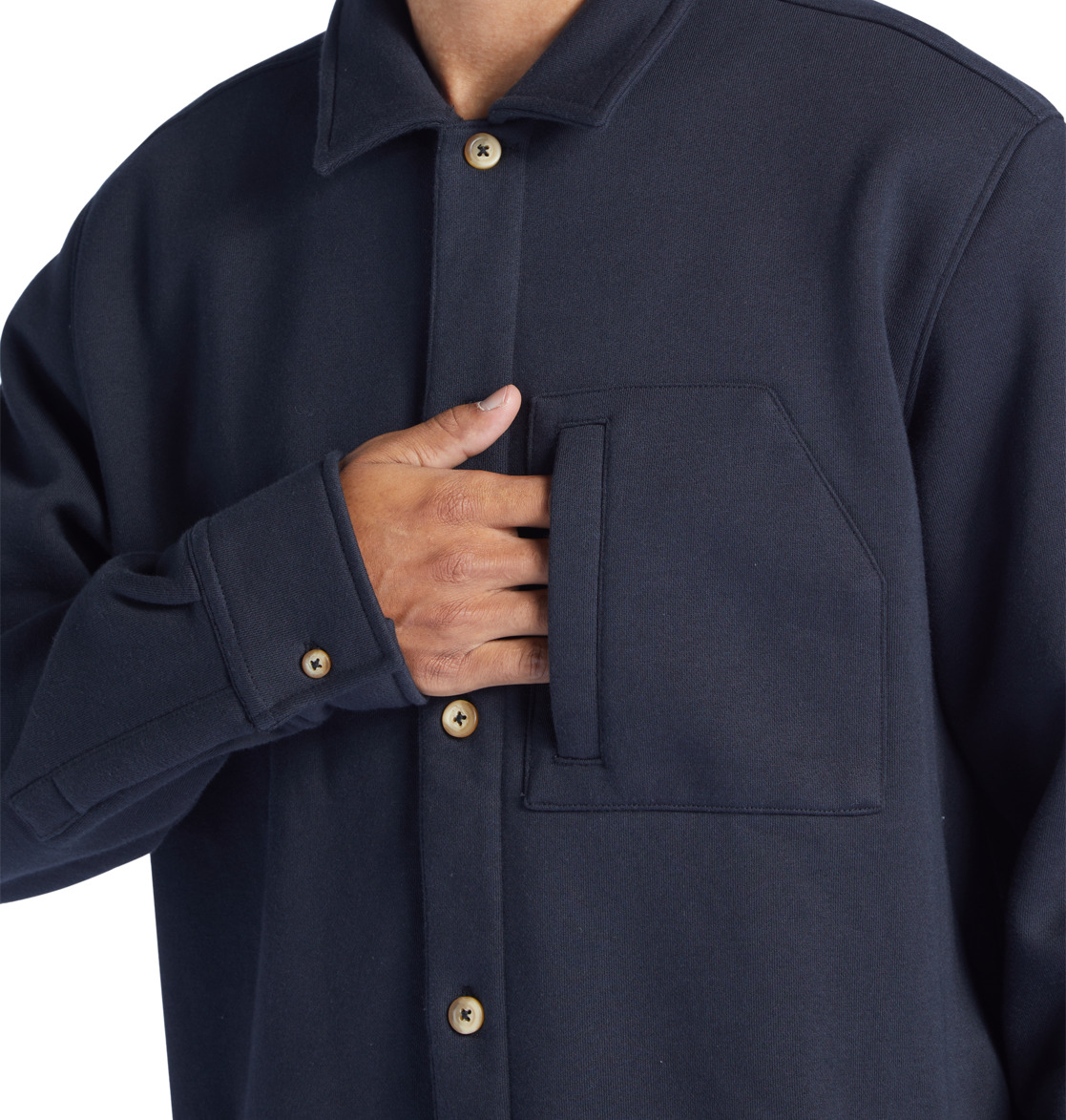 DC The Lux Overshirt Men Sweatshirt Black | US-5463SHQ